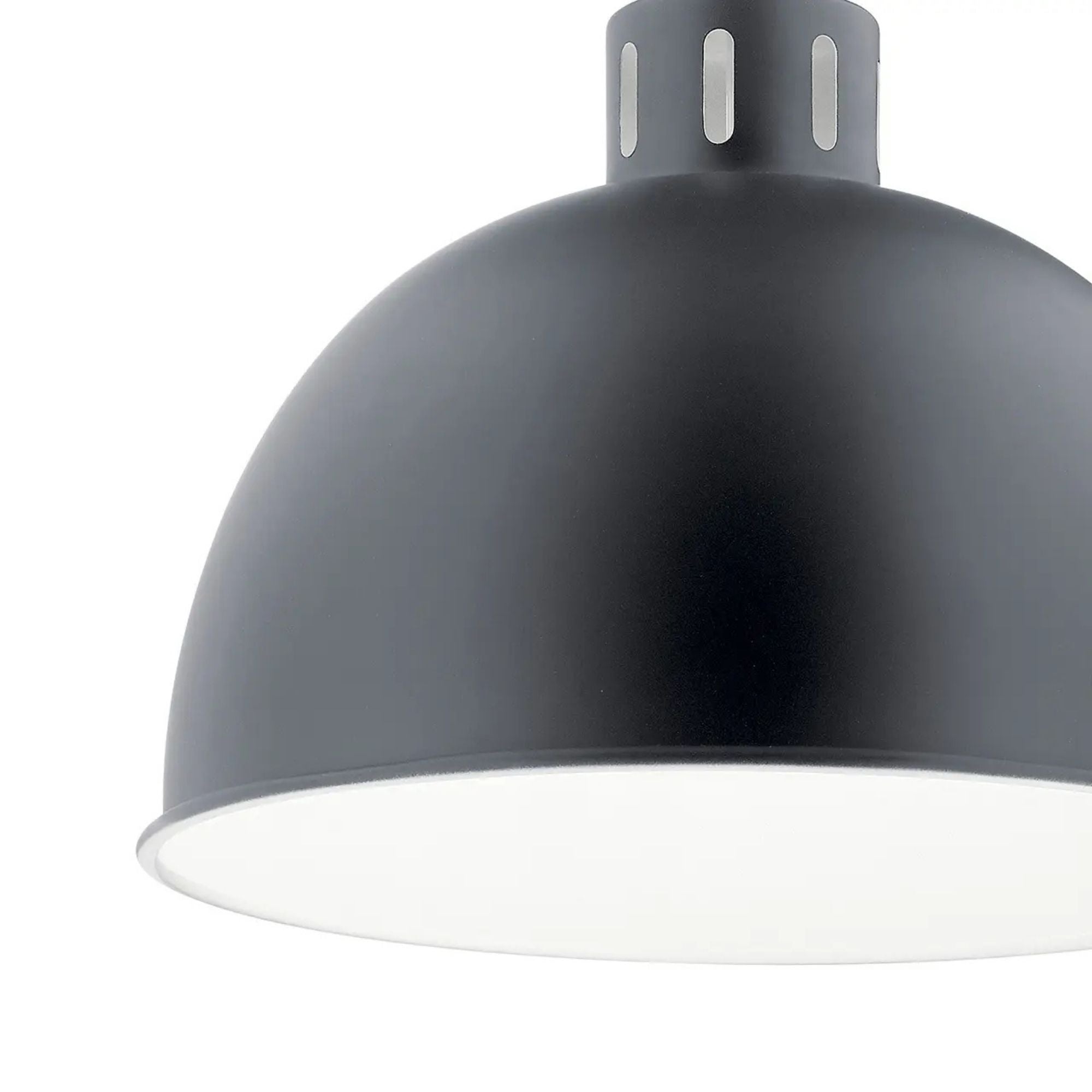 Zailey 16" Dome Pendant, Black Finish