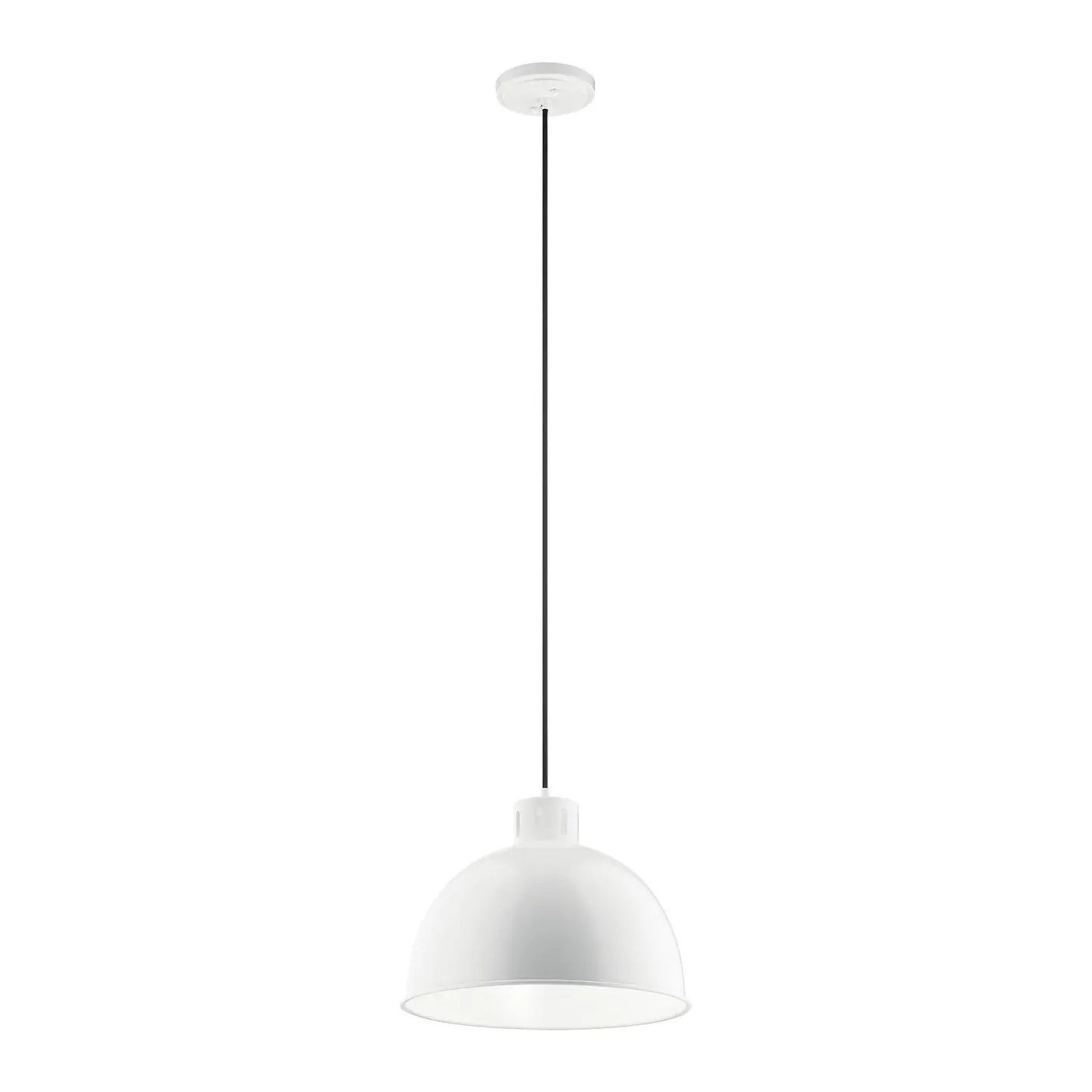 Kichler Lighting - Zailey 16" Dome Pendant, White Finish | Bees Lighting