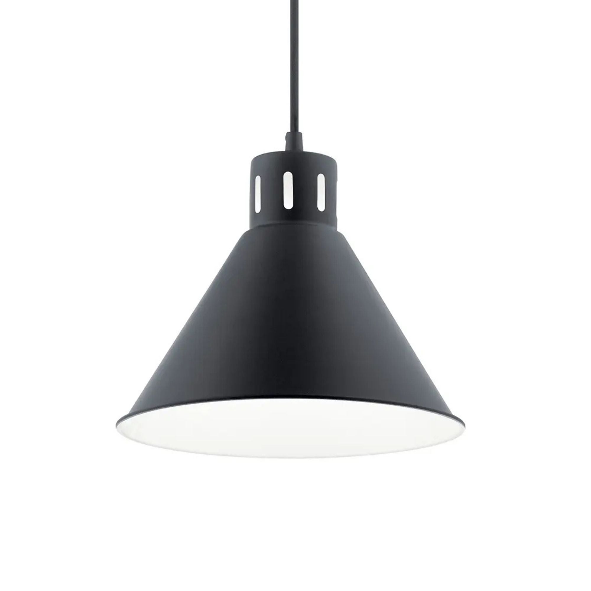 Zailey 11" Cone Pendant, Black Finish