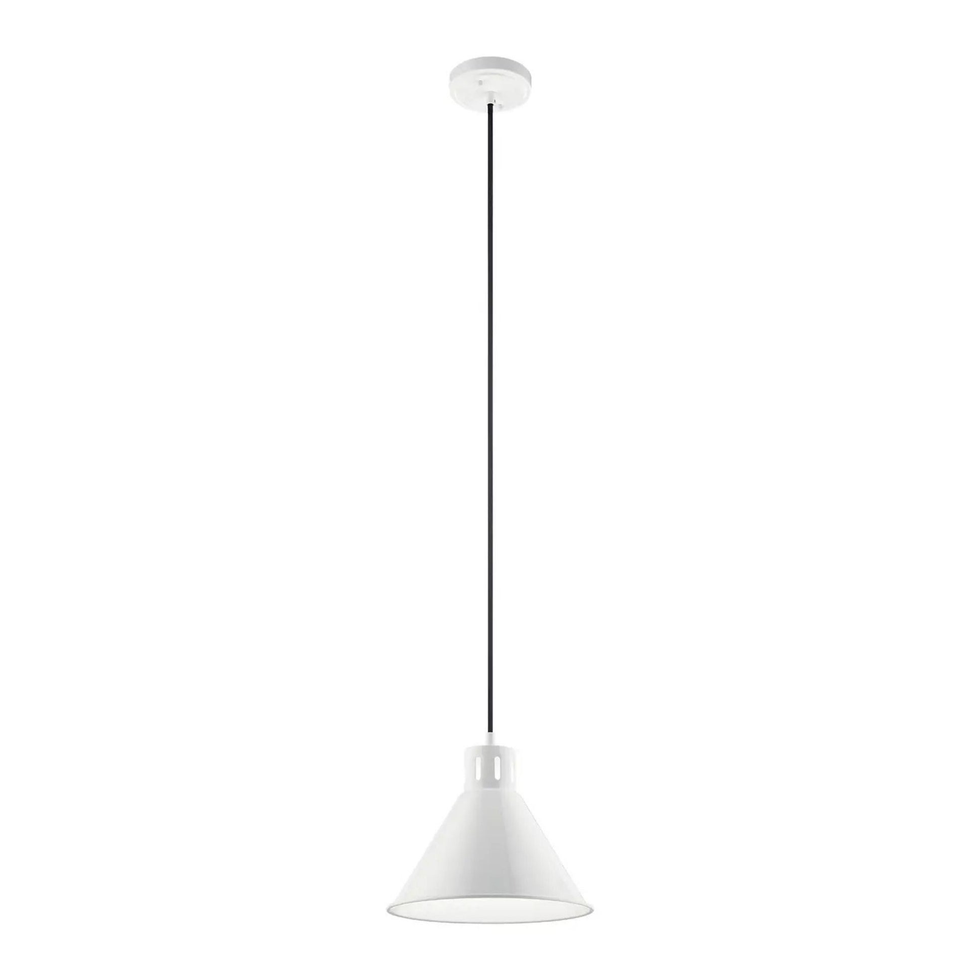 Kichler Lighting - Zailey 11" Cone Pendant, White Finish | Bees Lighting