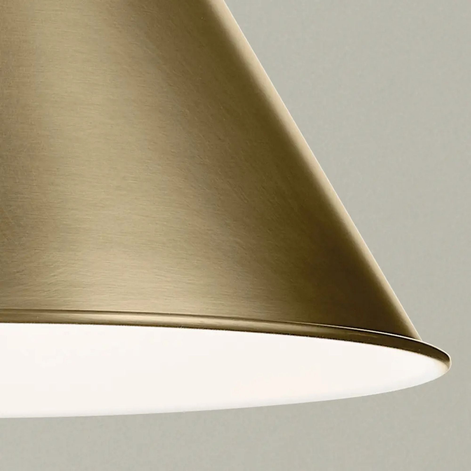Zailey 16" Cone Pendant, Natural Brass Finish