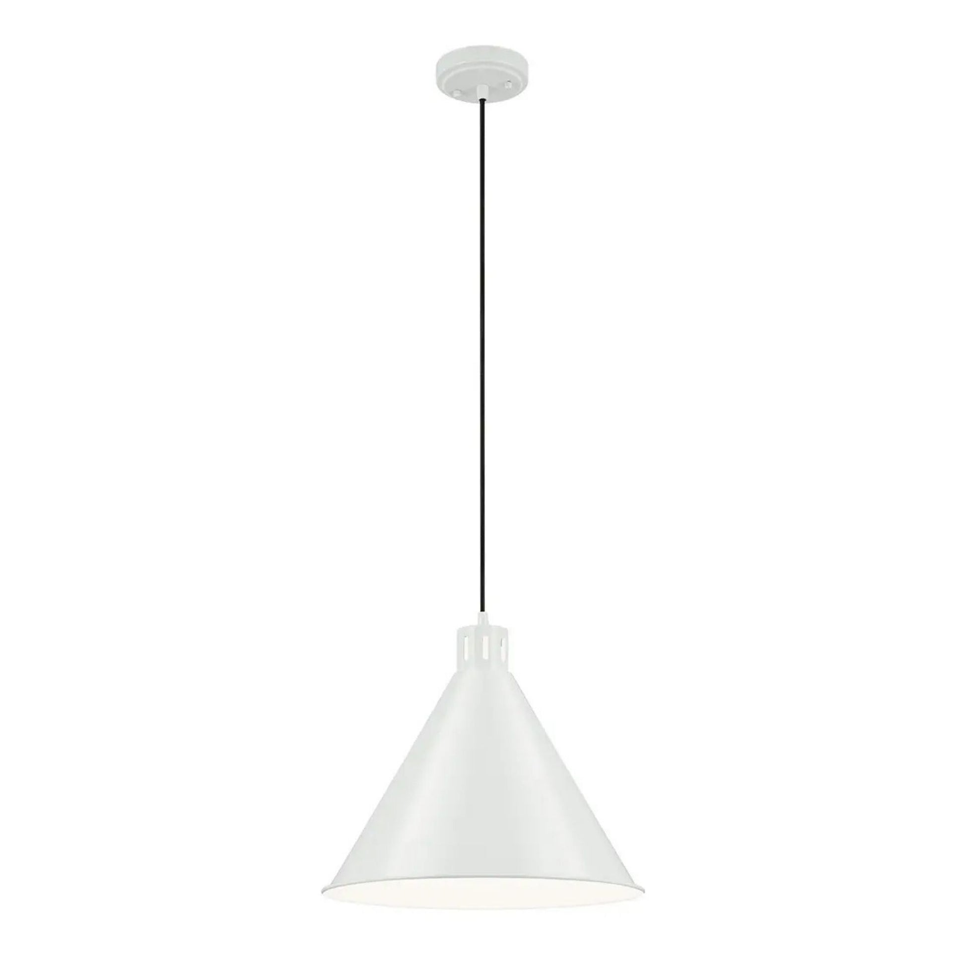 Kichler Lighting - Zailey 16" Cone Pendant, White Finish | Bees Lighting