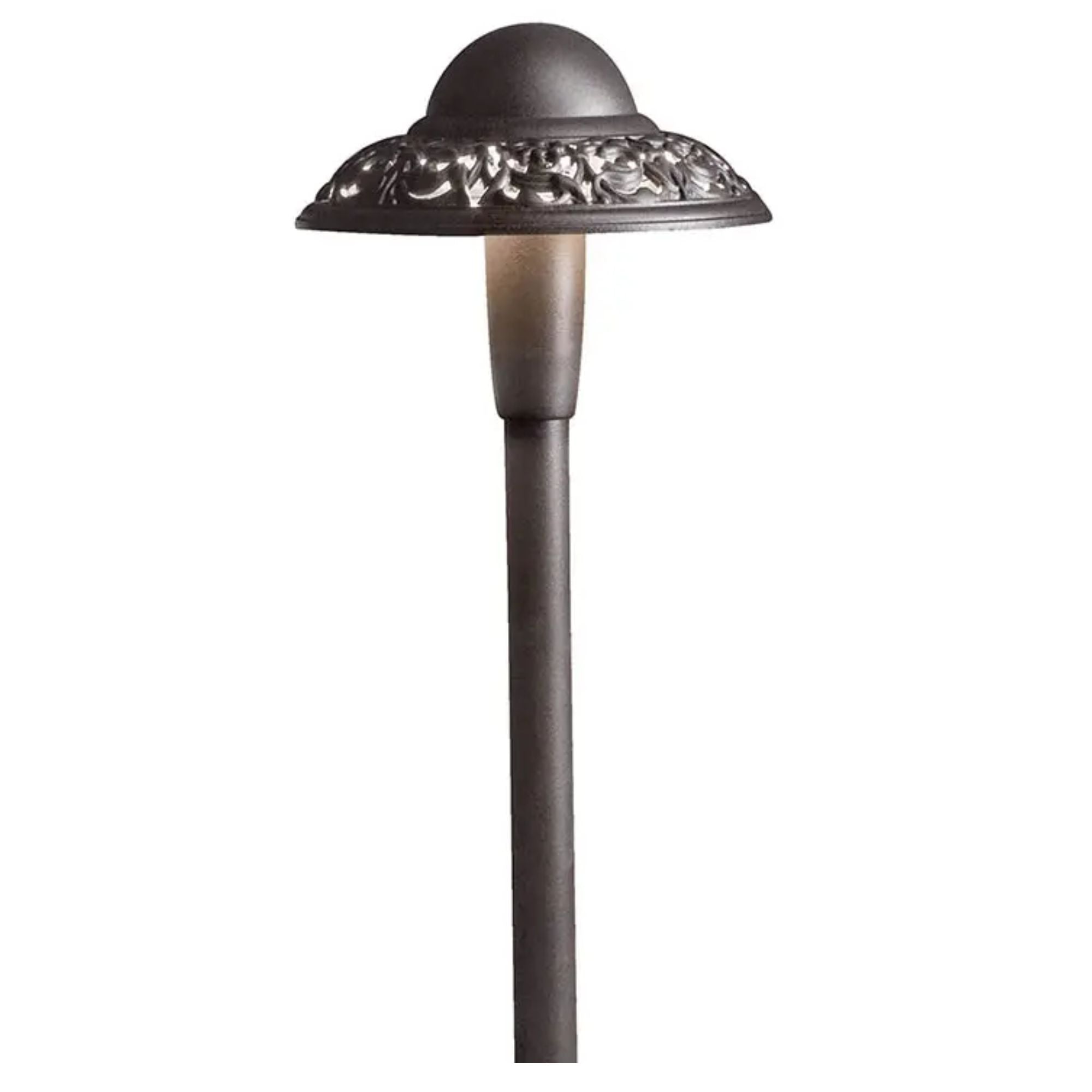 Kichler Pierced Dome 22.25" 3000K LED Integrated Path Light in Textured Architectural Bronze