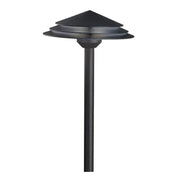 Kichler Round Tiered 21″ 3000K LED Integrated Path Light in Textured Black