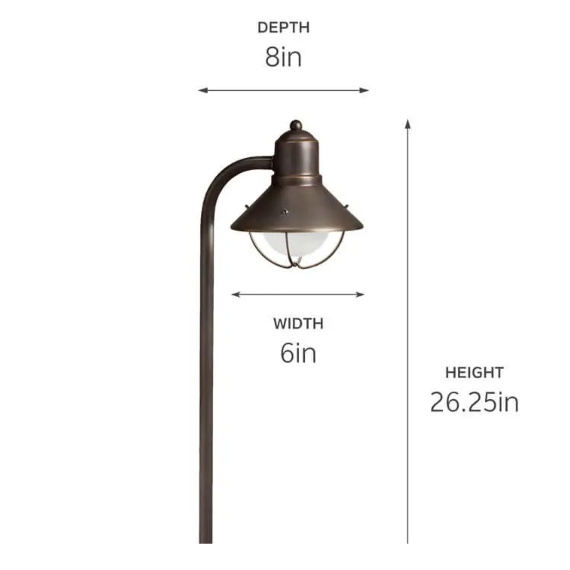Kichler Seaside 26.25 in. 120V Path Light in Olde Bronze