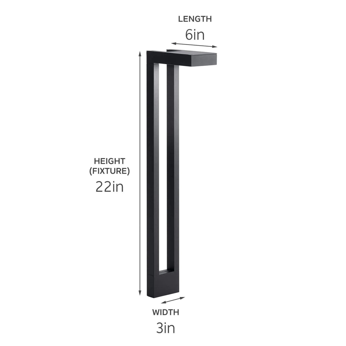 Kichler Two Arm Contemporary 22 in. 12V Path Light in Centennial Brass