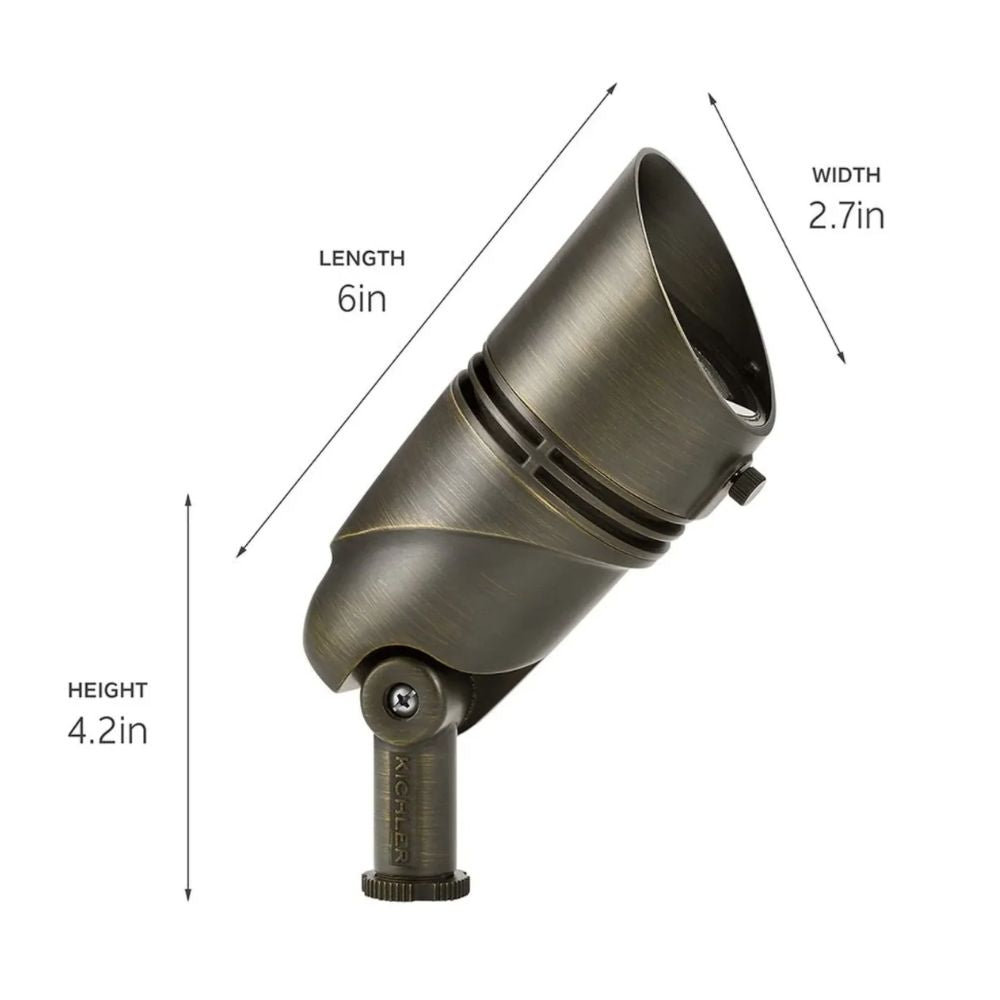 Kichler Vlo LED Accent 6 in. Accent Light, Textured Architectural Bronze