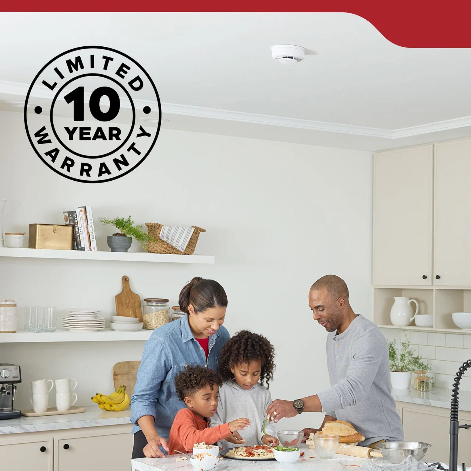 Kidde 20SD10-V Detect Smoke Alarm, 10-Year Battery, Photoelectric Sensor, Voice Alerts