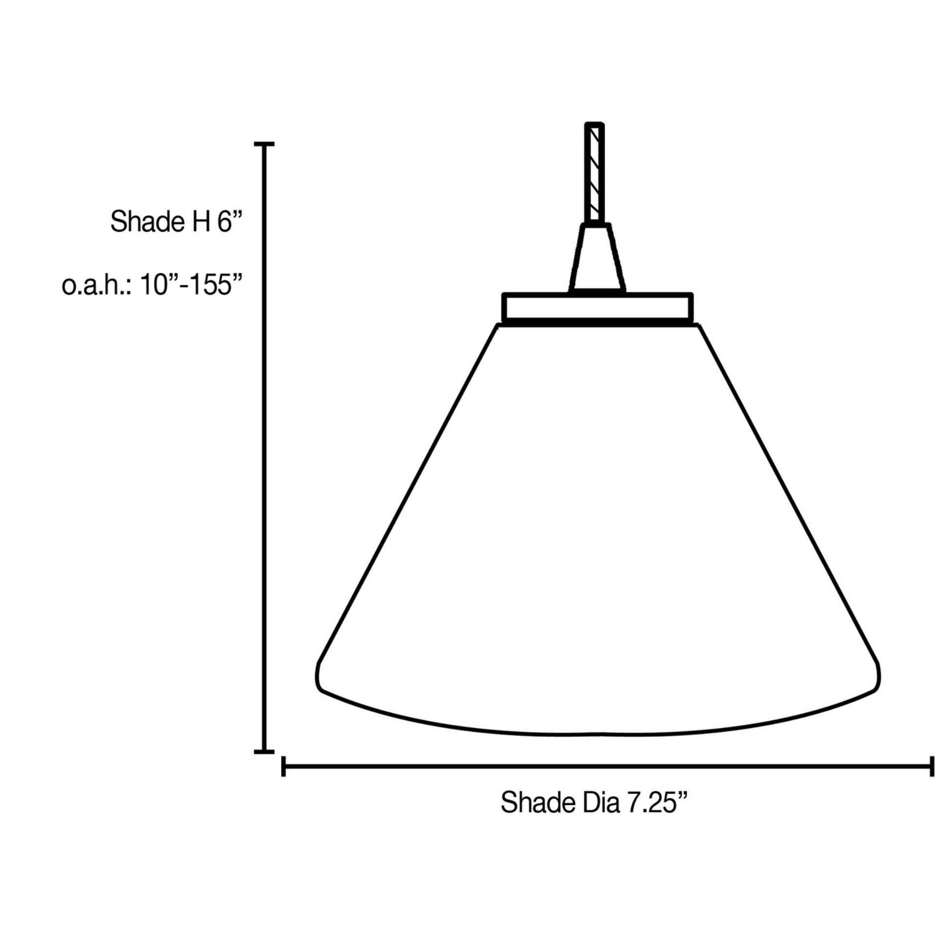 Martini 7" LED Pendant, Oil Rubbed Bronze Finish, White Diffuser, Cord - Bees Lighting