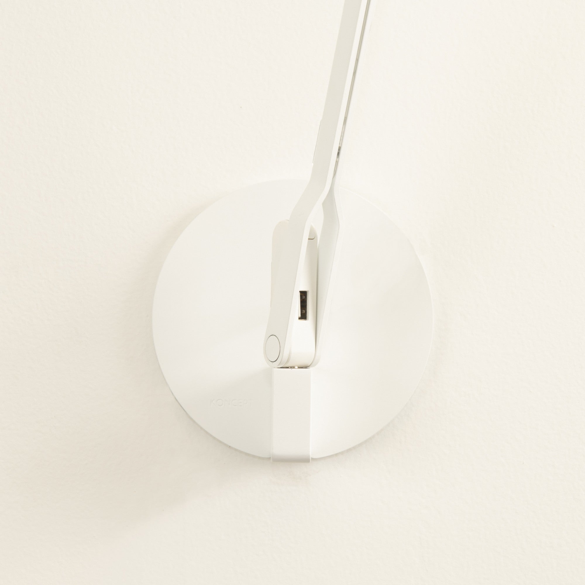 Splitty Contemporary LED & USB Jack Included Swing Arm Wall Lamp Matte White finish - Bees Lighting