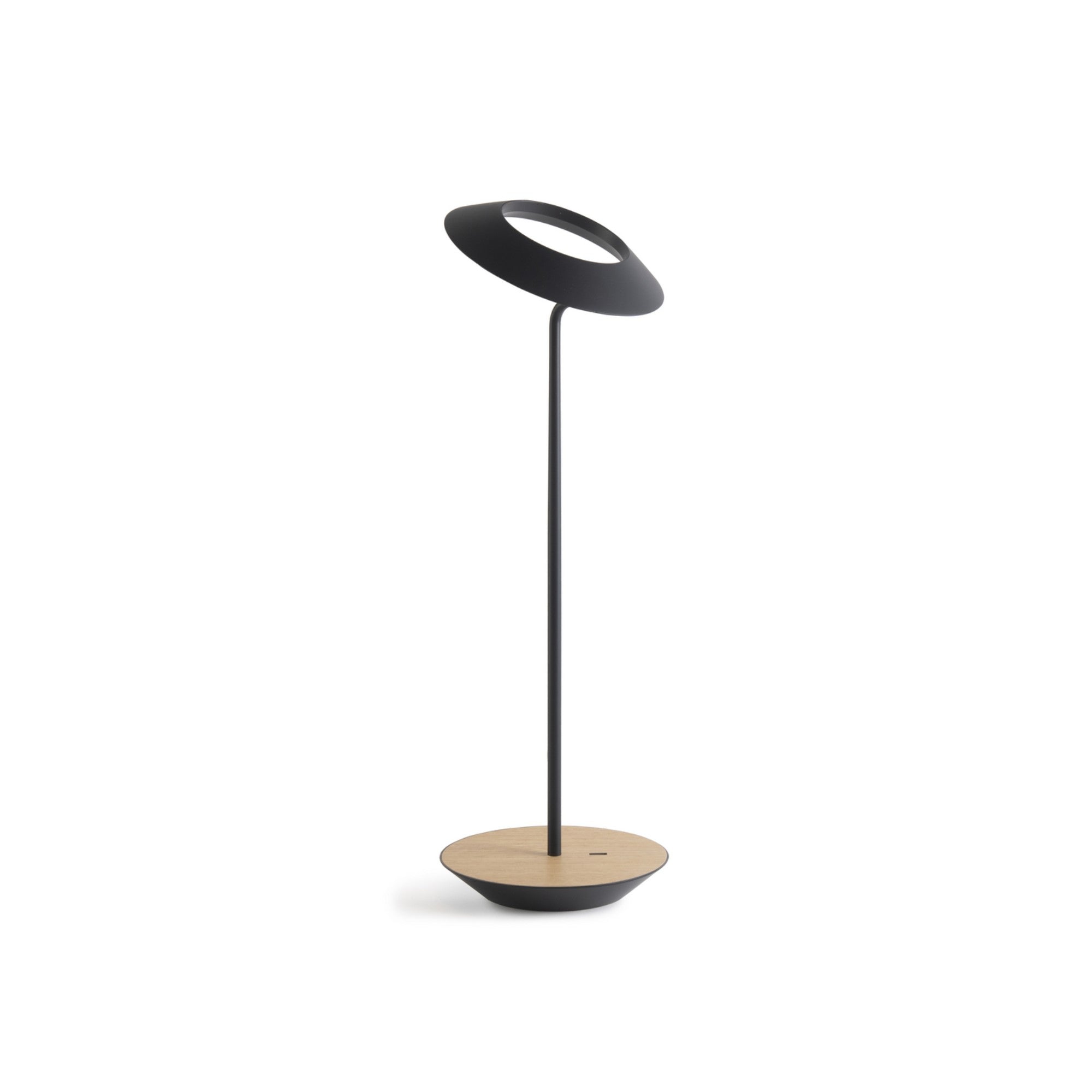 Royyo Matte Black With White Oak Modern LED Desk Lamp with USB Port - Bees Lighting