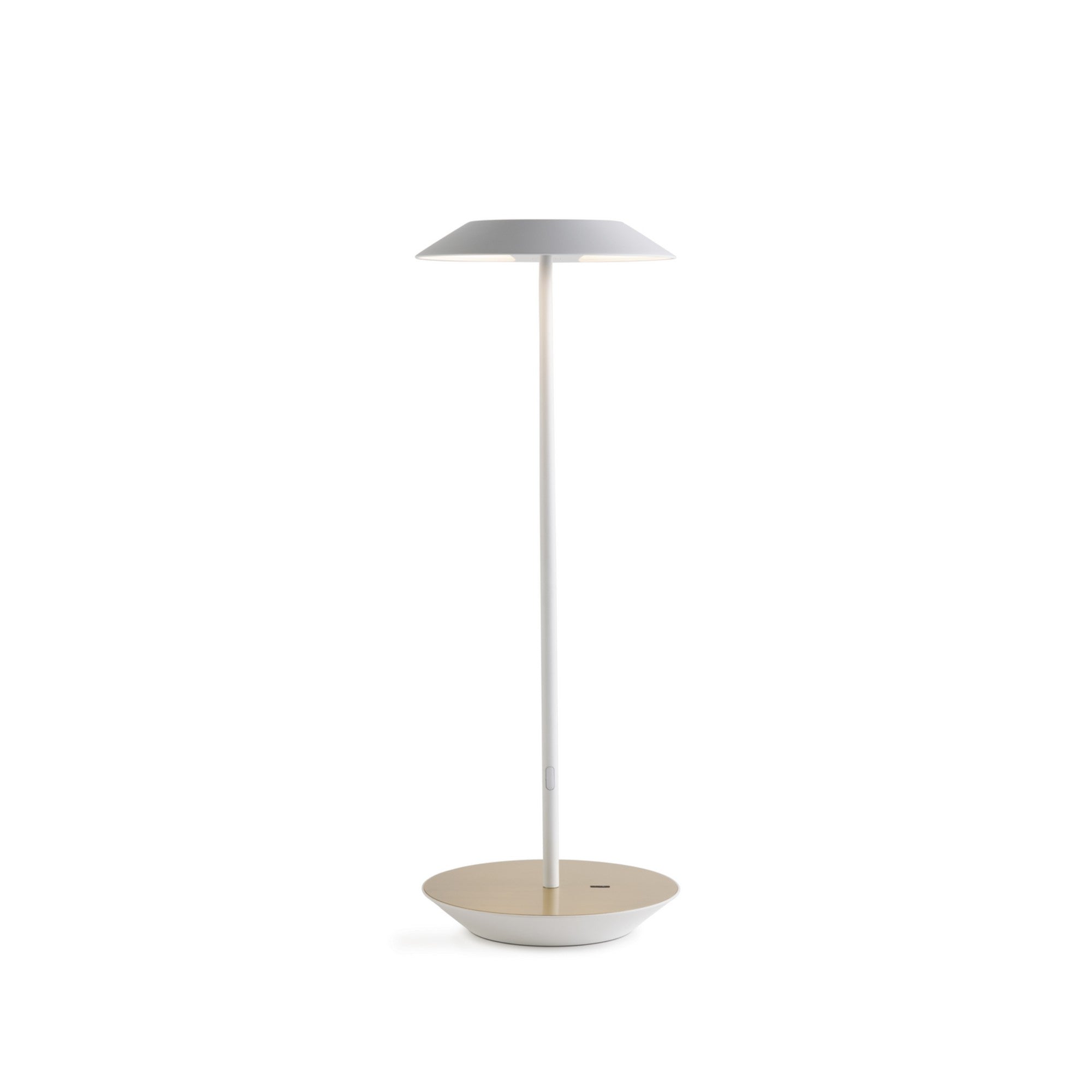 Royyo Matte White With Brushed Brass Modern LED Desk Lamp with USB Port - Bees Lighting