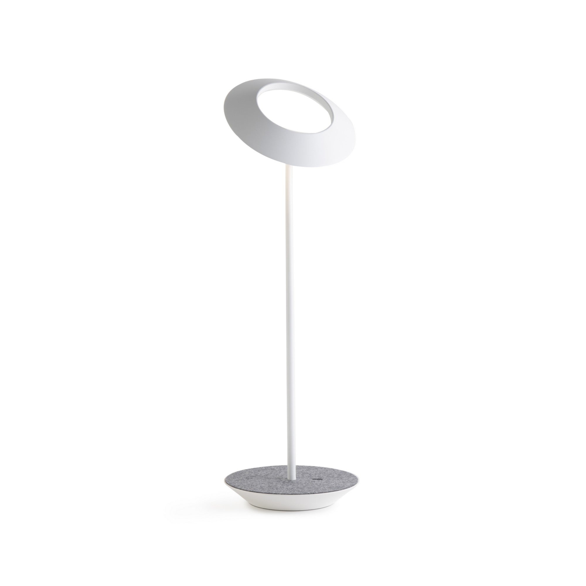 Royyo Matte White With Oxford Felt Modern LED Desk Lamp with USB Port - Bees Lighting