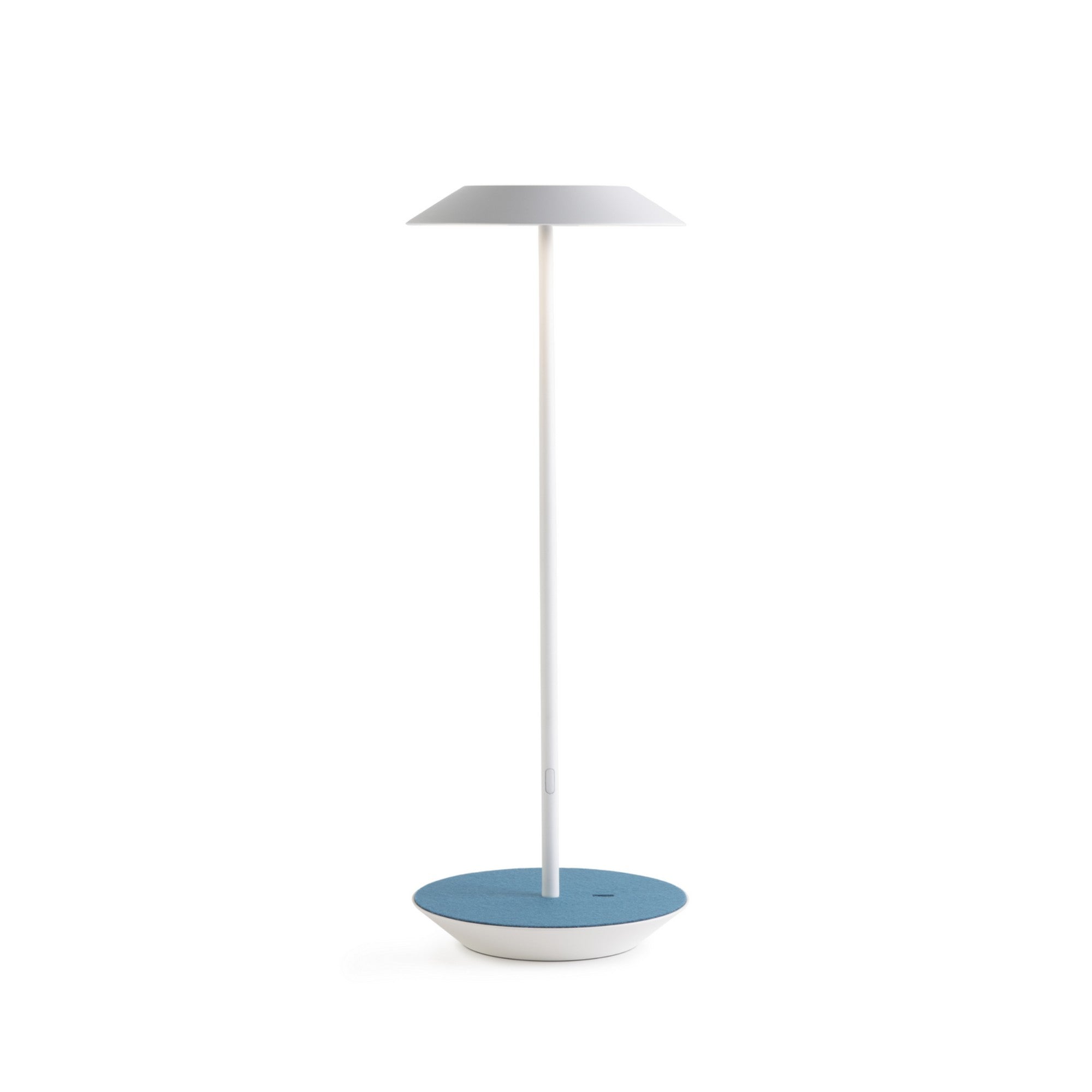 Royyo Matte White With Azure Felt Modern LED Desk Lamp with USB Port - Bees Lighting