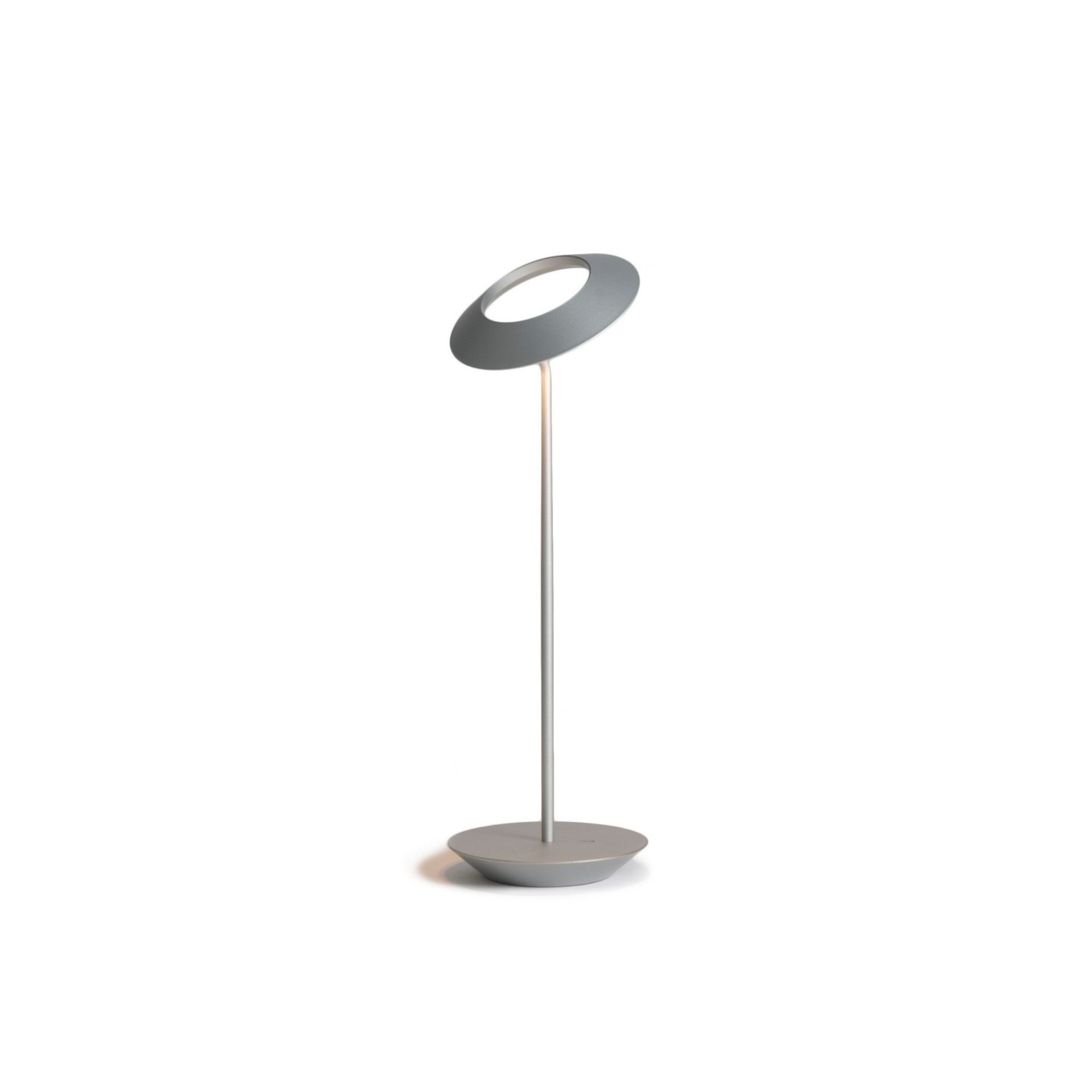 Royyo Silver With Silver Modern LED Desk Lamp with USB Port - Bees Lighting