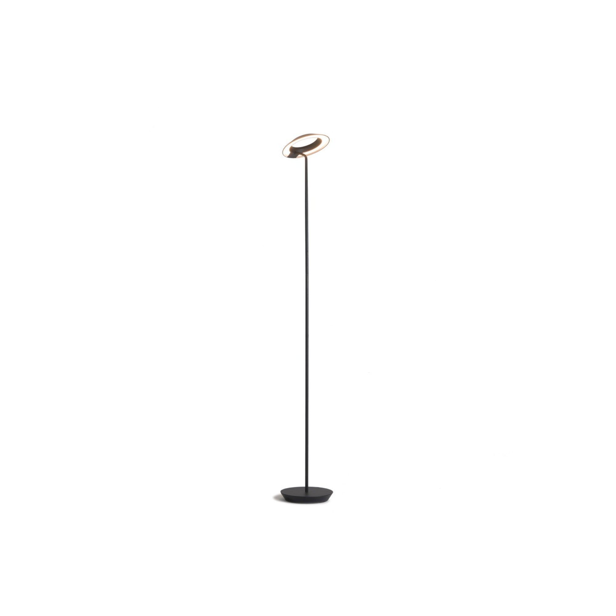 Royyo Matte Black with Matte Black Contemporary LED Floor Lamp with USB Port - Bees Lighting