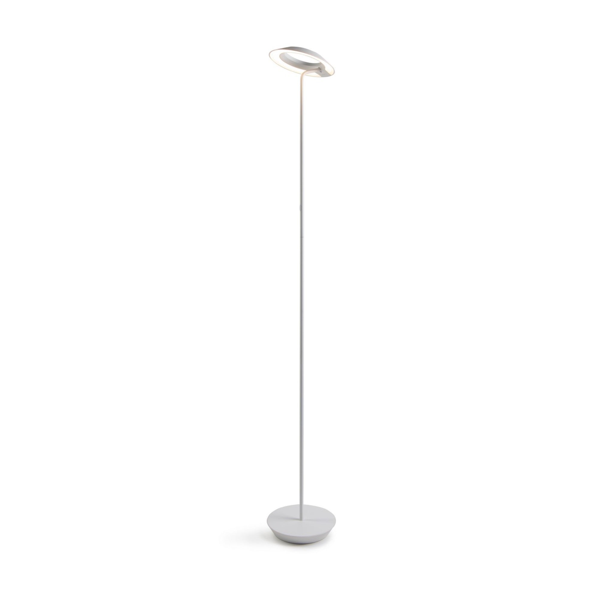 Royyo Matte White with Matte White Contemporary LED Floor Lamp with USB Port - Bees Lighting