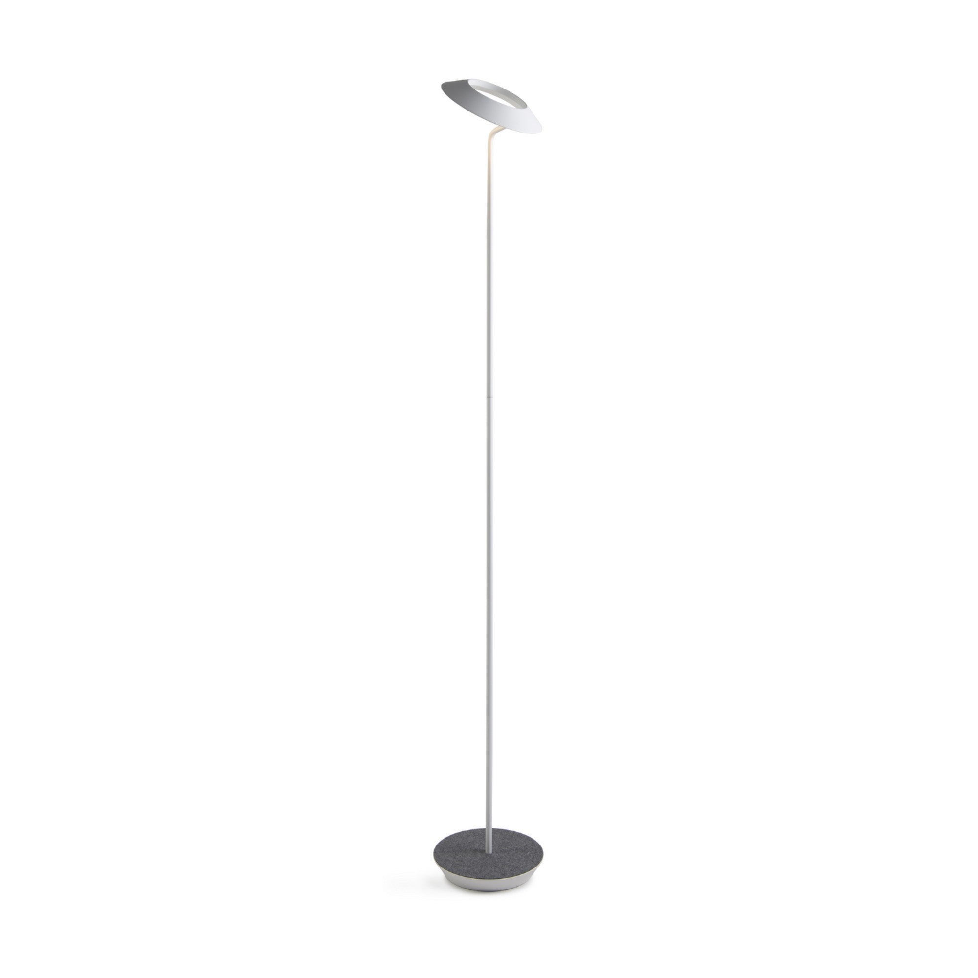 Royyo Matte White with Oxford Felt Contemporary LED Floor Lamp with USB Port - Bees Lighting