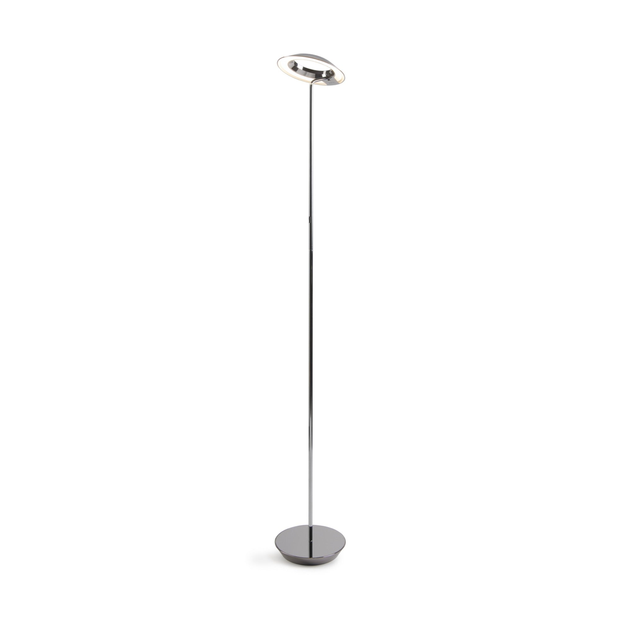 Royyo Chrome with Chrome Contemporary LED Floor Lamp with USB Port - Bees Lighting
