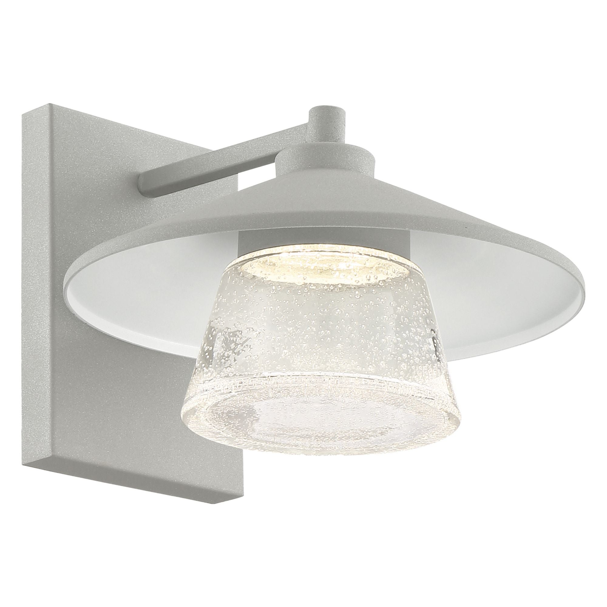 Silo 10 in. LED Outdoor Wall Sconce 4000K Silver Finish