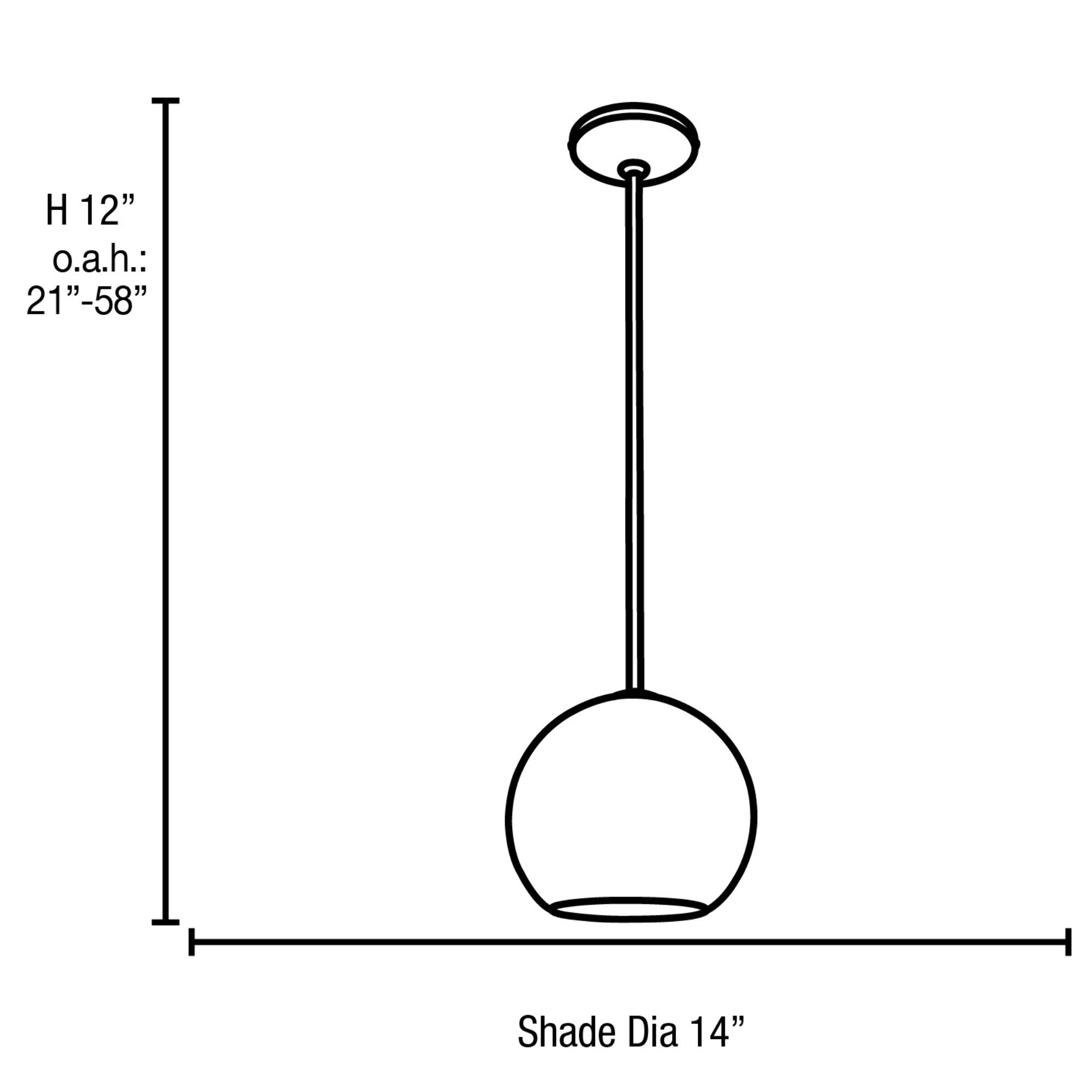 Nitrogen 14" LED Pendant, Brushed Steel Finish