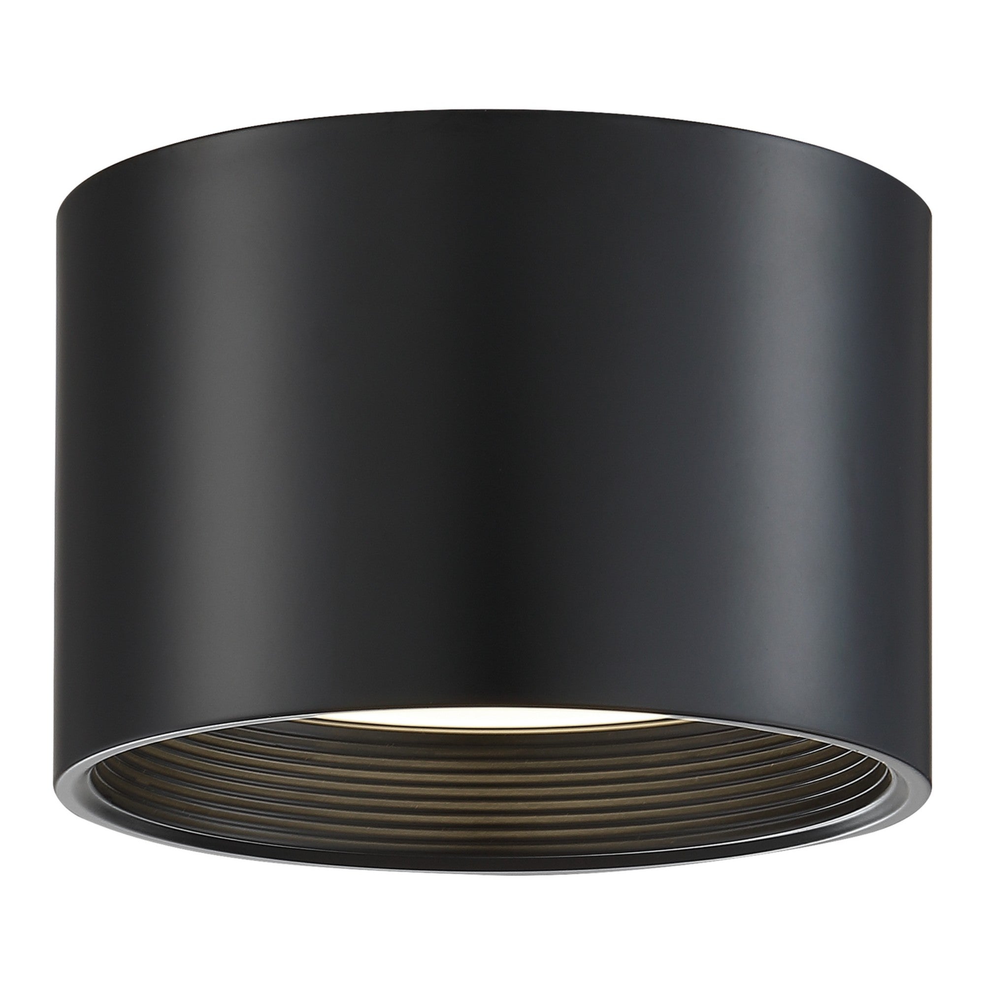 Reel 8" LED Flush Mount, Black Finish