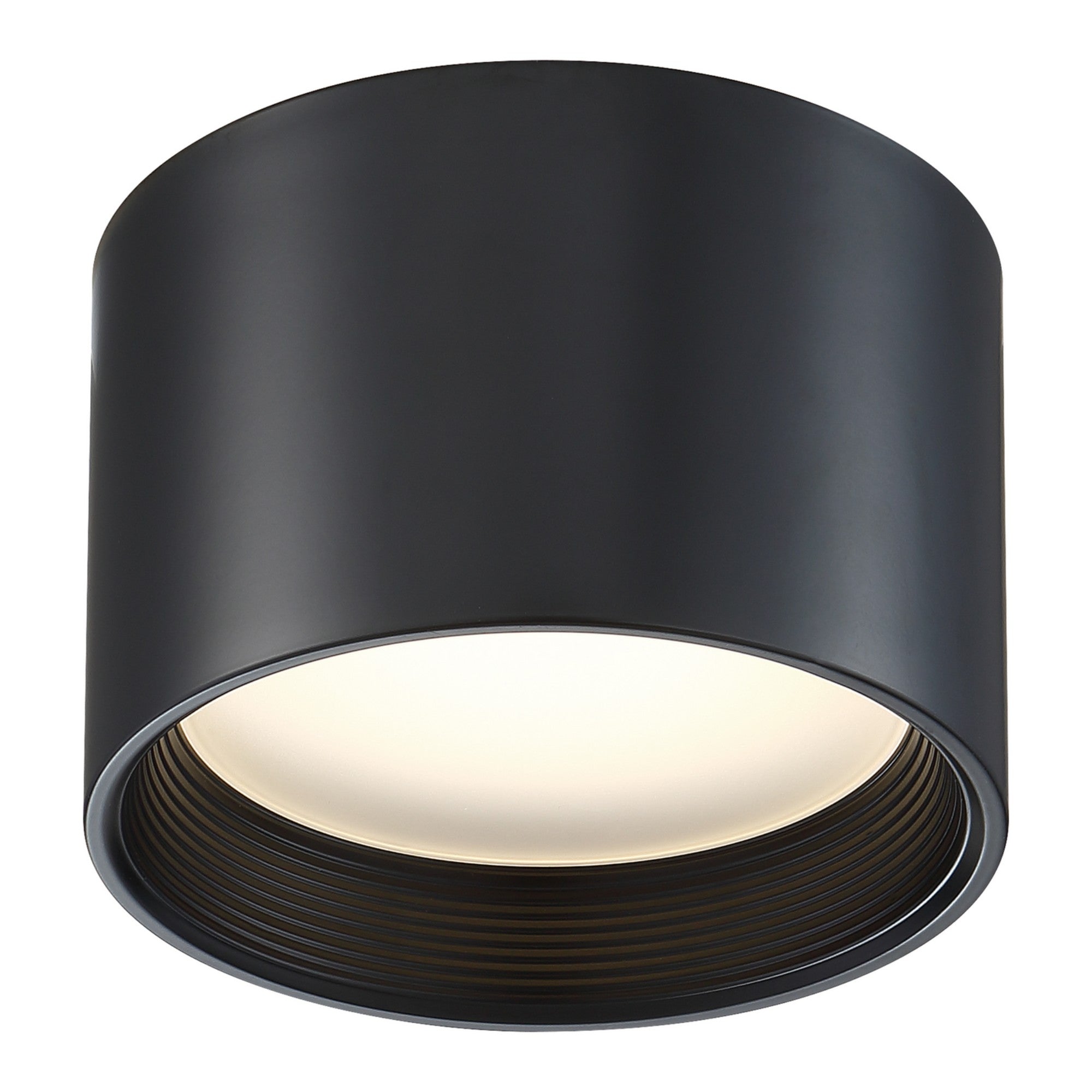 Reel 8" LED Flush Mount, Black Finish
