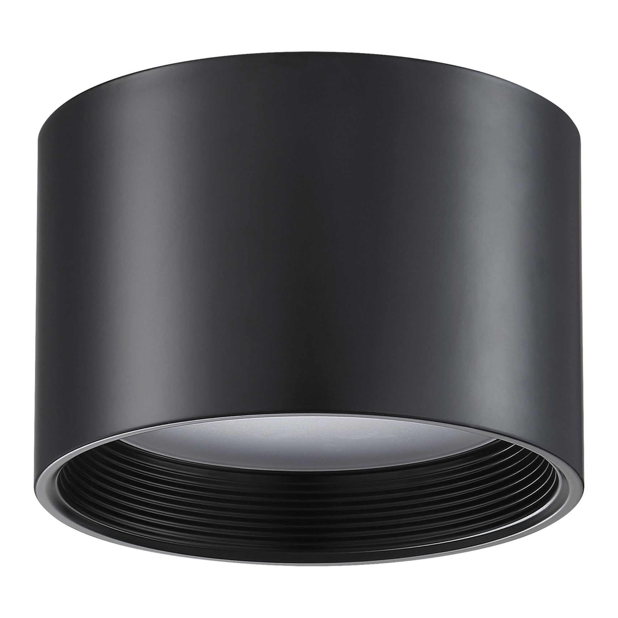 Reel 8" LED Flush Mount, Black Finish