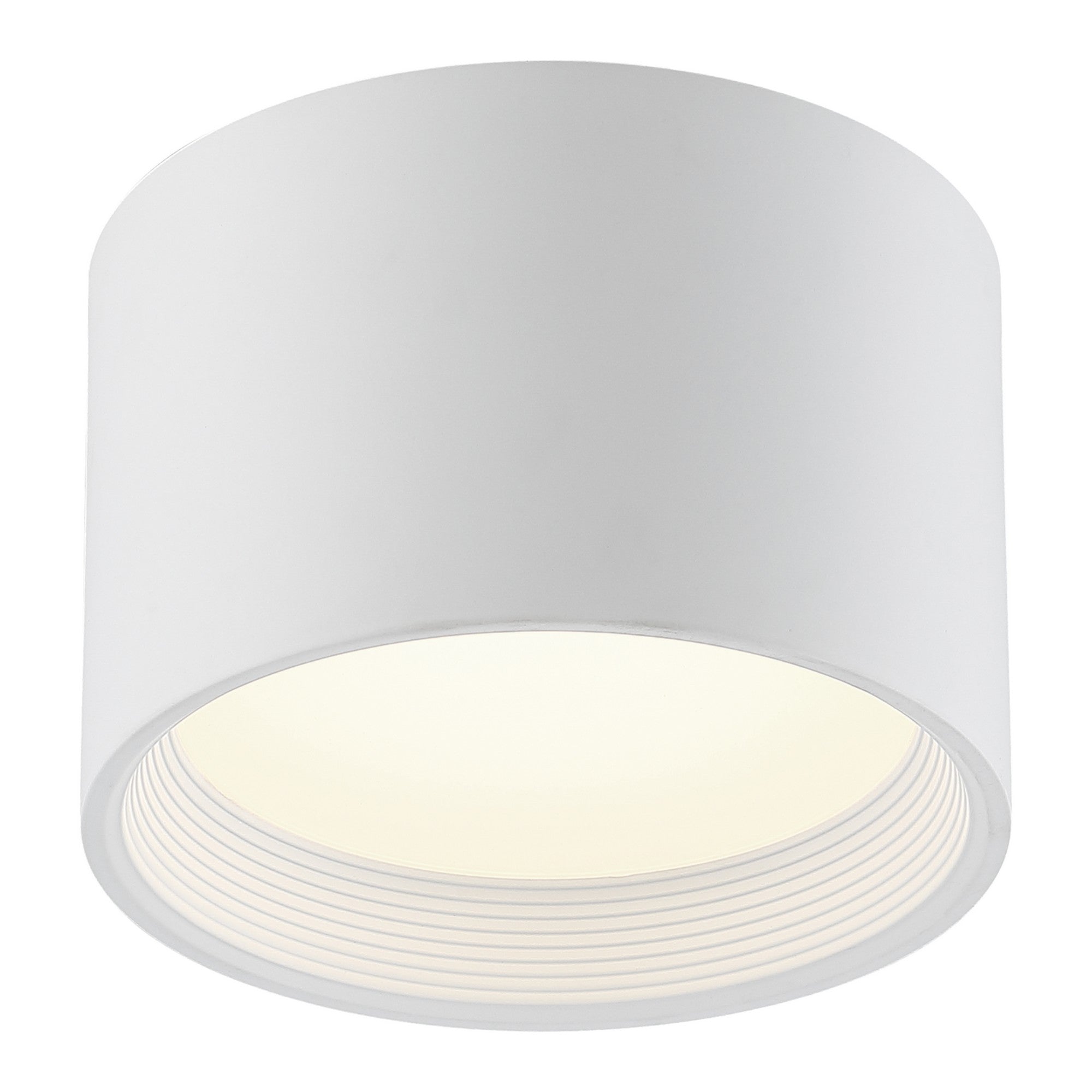 Reel 8" LED Flush Mount, White Finish