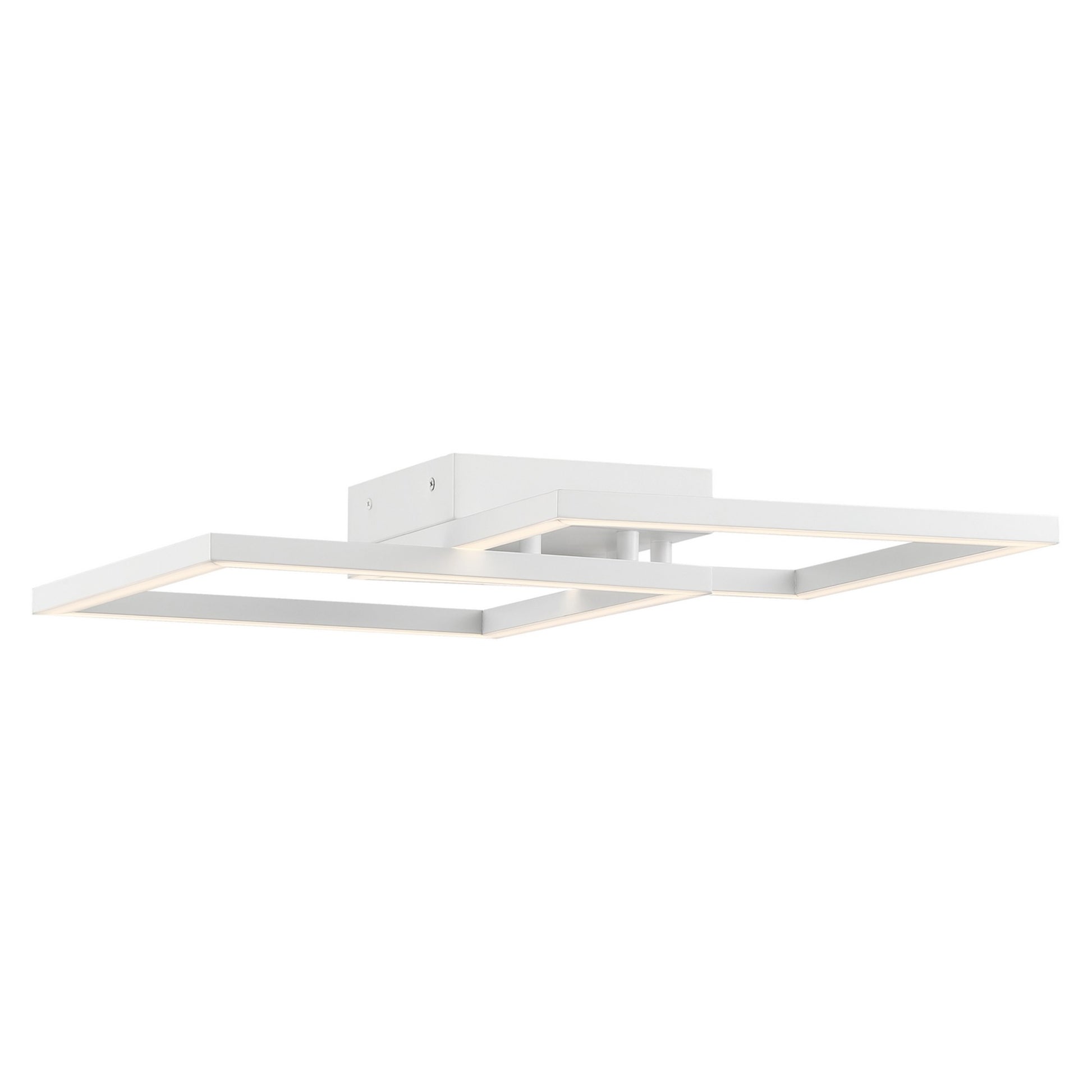 Squared 19" LED Outdoor Wall Sconce, White Finish - Bees Lighting