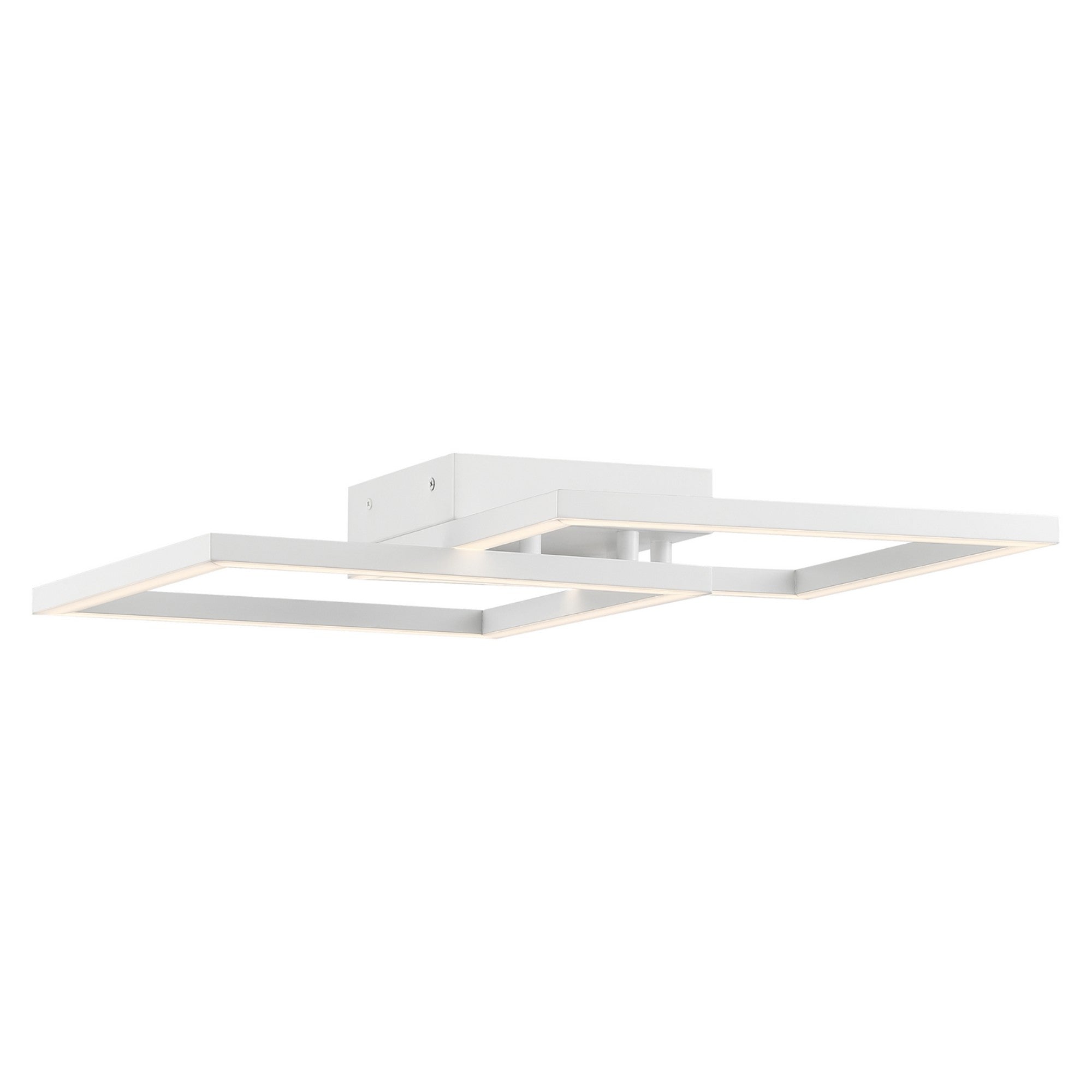 Squared 19" LED Outdoor Wall Sconce, White Finish - Bees Lighting