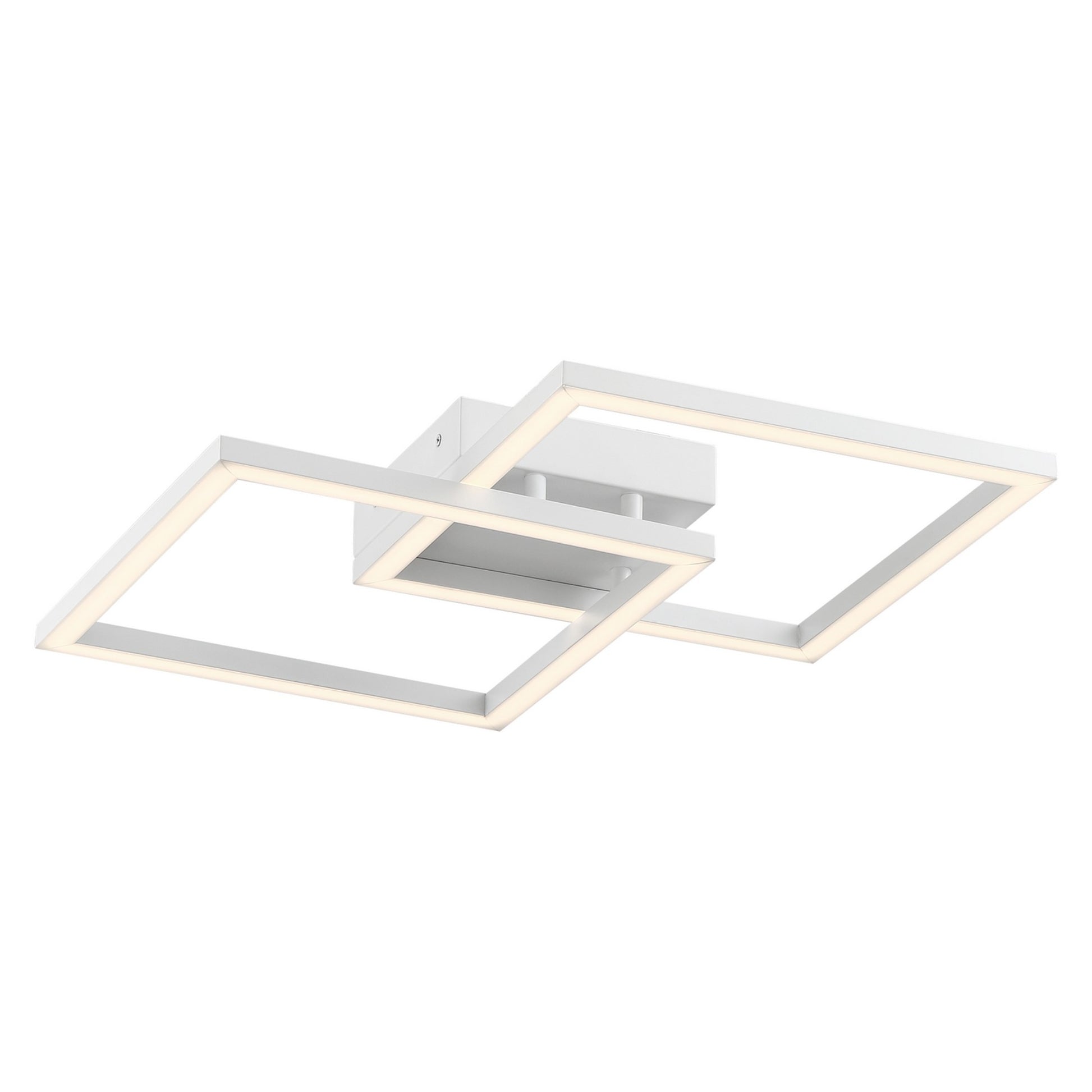 Squared 19" LED Outdoor Wall Sconce, White Finish - Bees Lighting