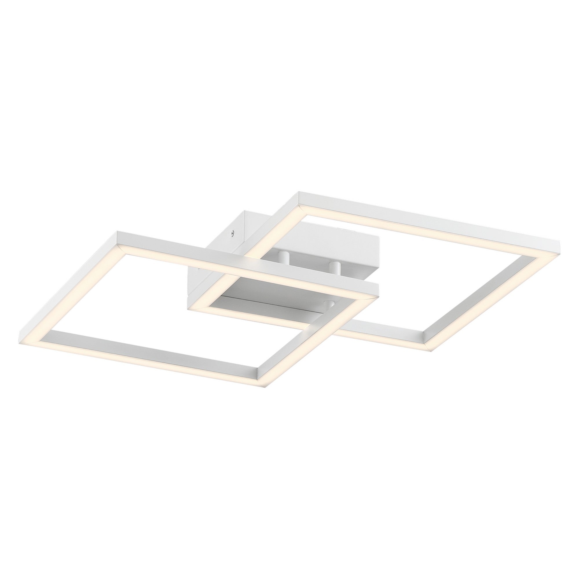 Squared 19" LED Outdoor Wall Sconce, White Finish - Bees Lighting