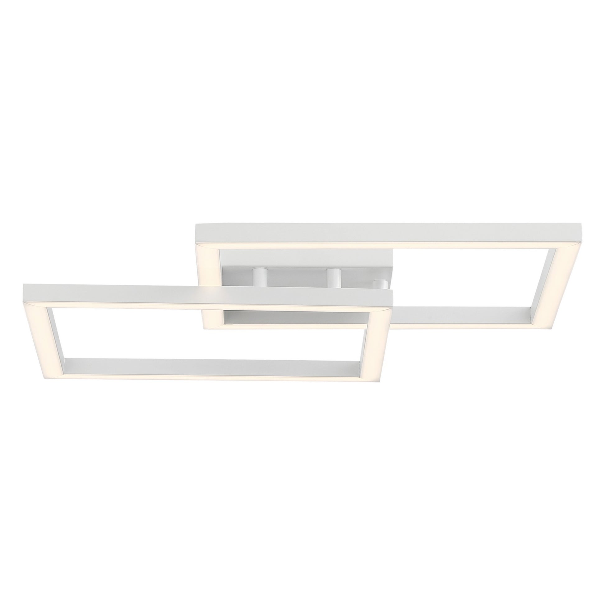 Squared 19" LED Outdoor Wall Sconce, White Finish - Bees Lighting