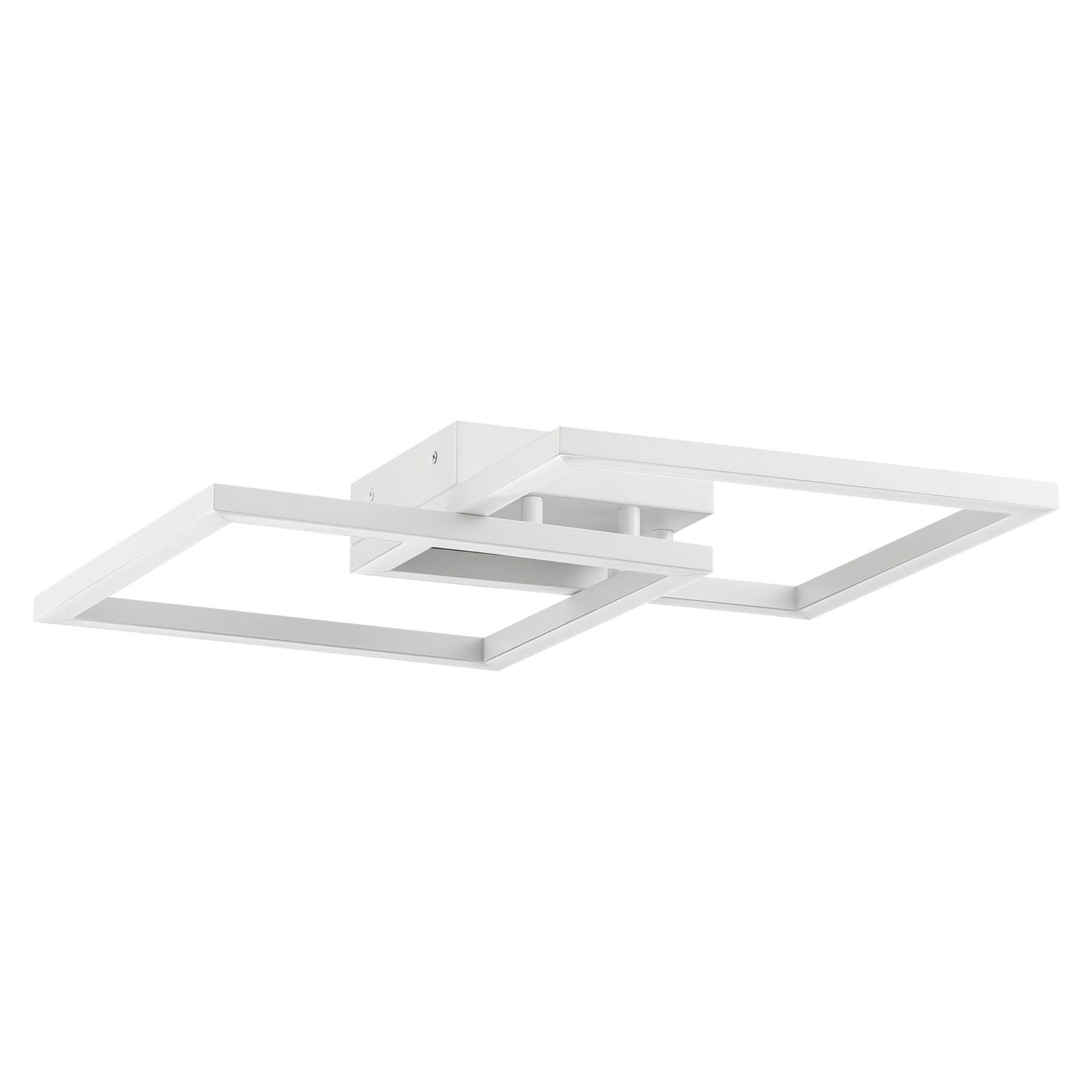 Squared 19" LED Outdoor Wall Sconce, White Finish - Bees Lighting