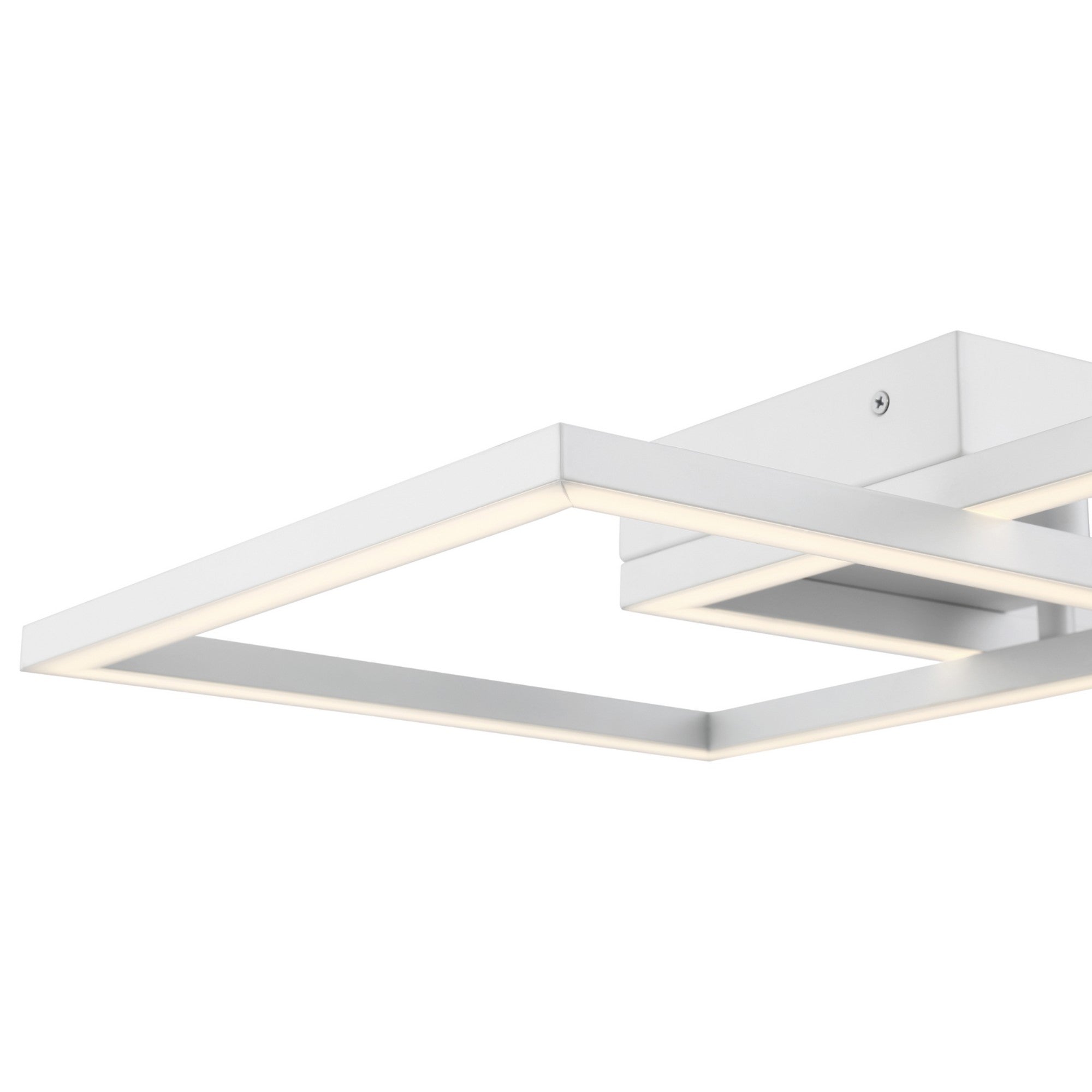 Squared 19" LED Outdoor Wall Sconce, White Finish - Bees Lighting