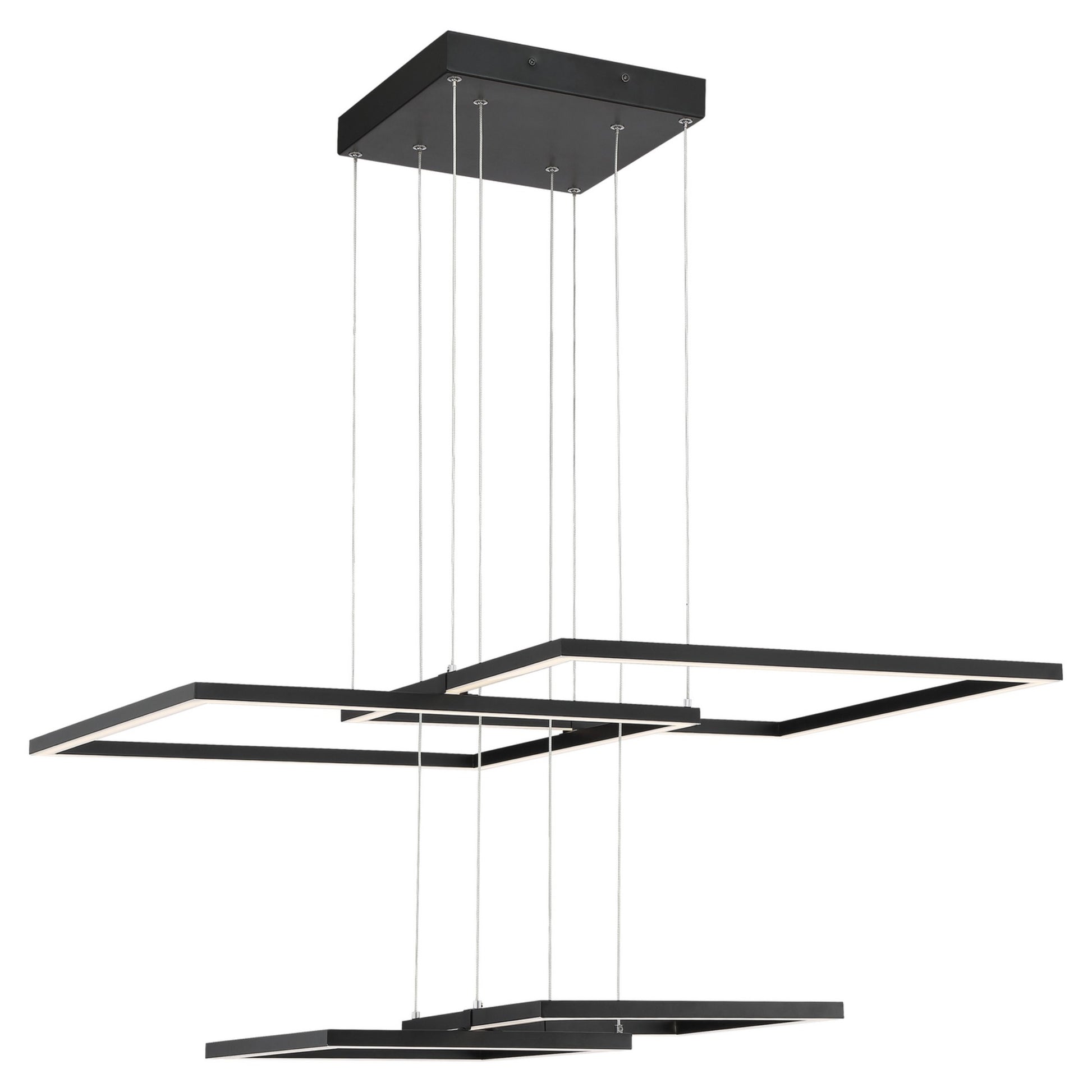 Squared 31" LED Pendant, Black Finish - Bees Lighting