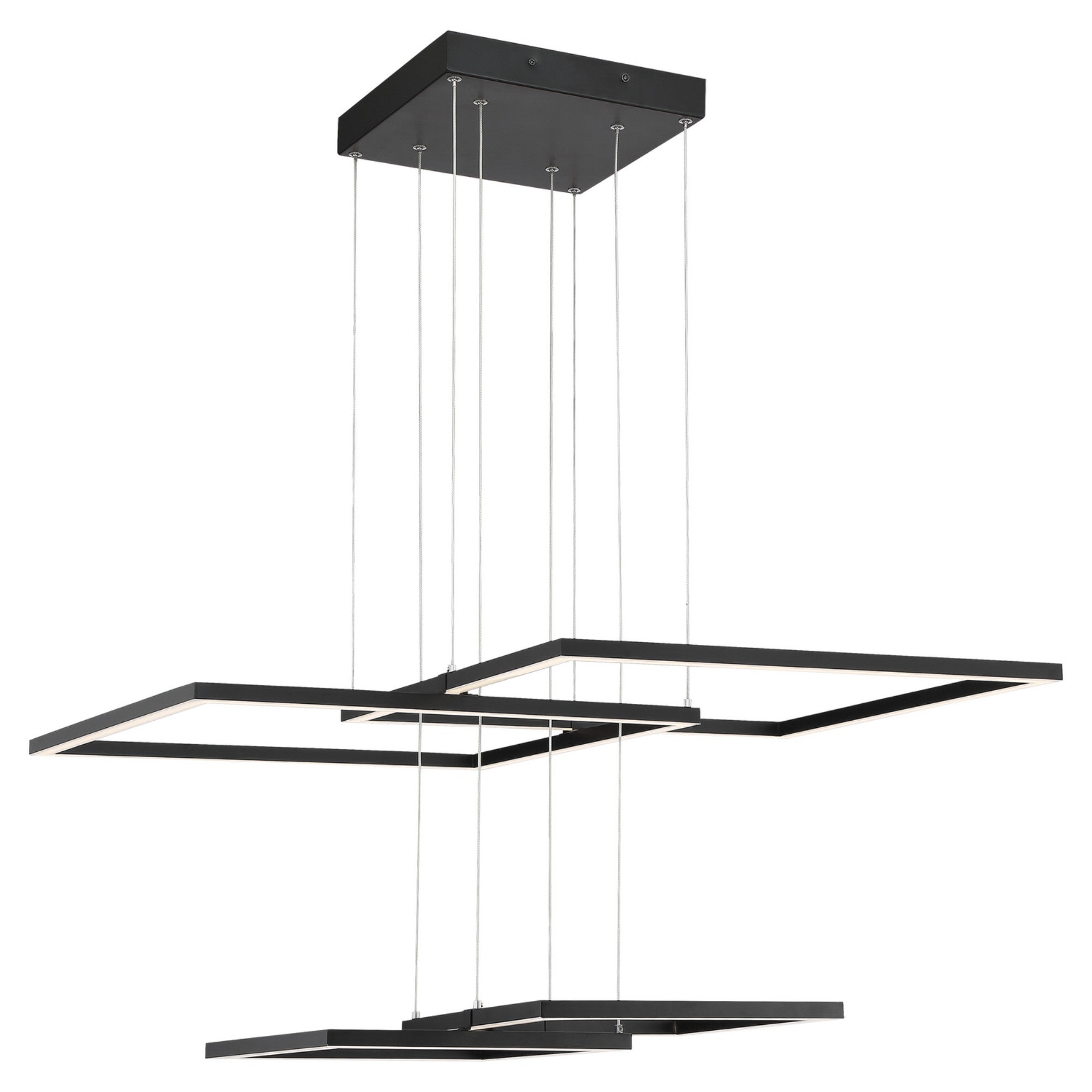 Squared 31" LED Pendant, Black Finish - Bees Lighting