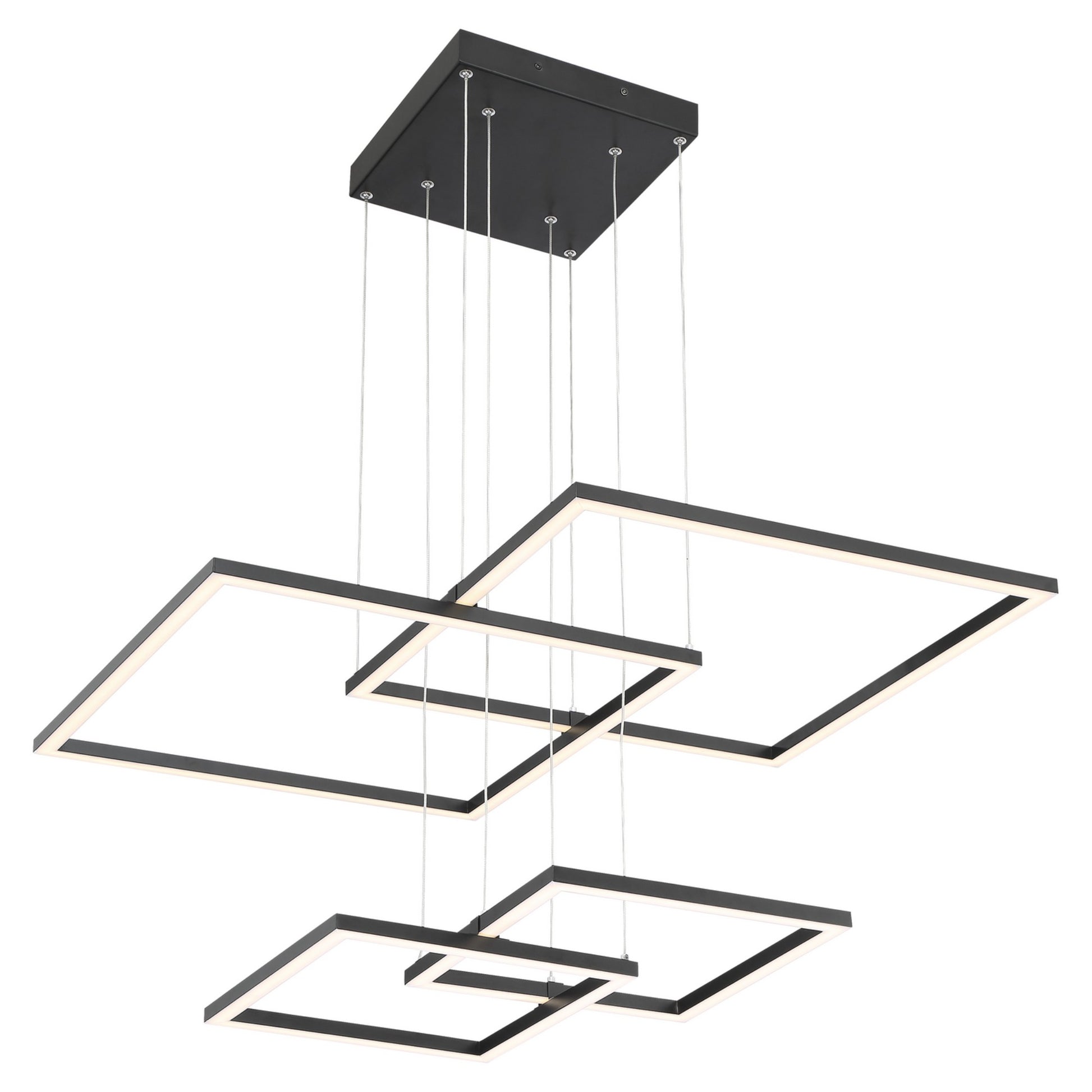 Squared 31" LED Pendant, Black Finish - Bees Lighting