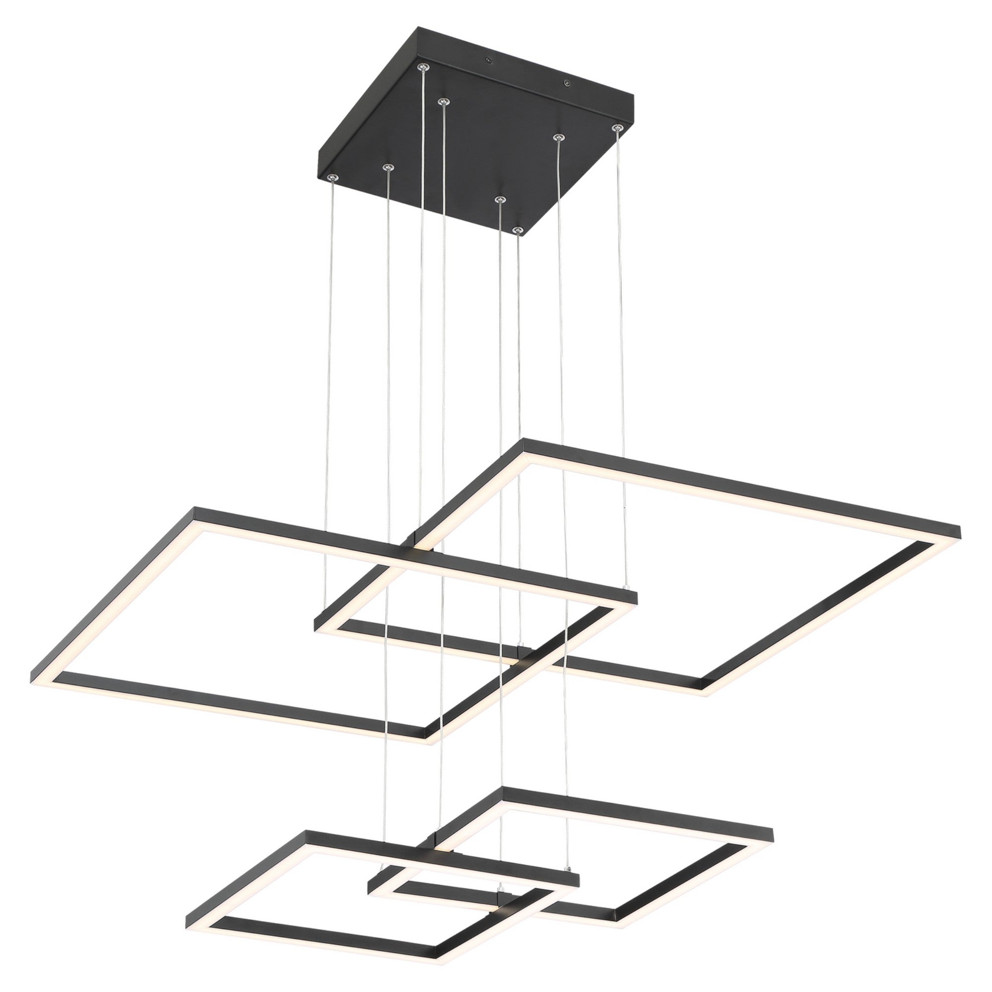 Squared 31" LED Pendant, Black Finish - Bees Lighting