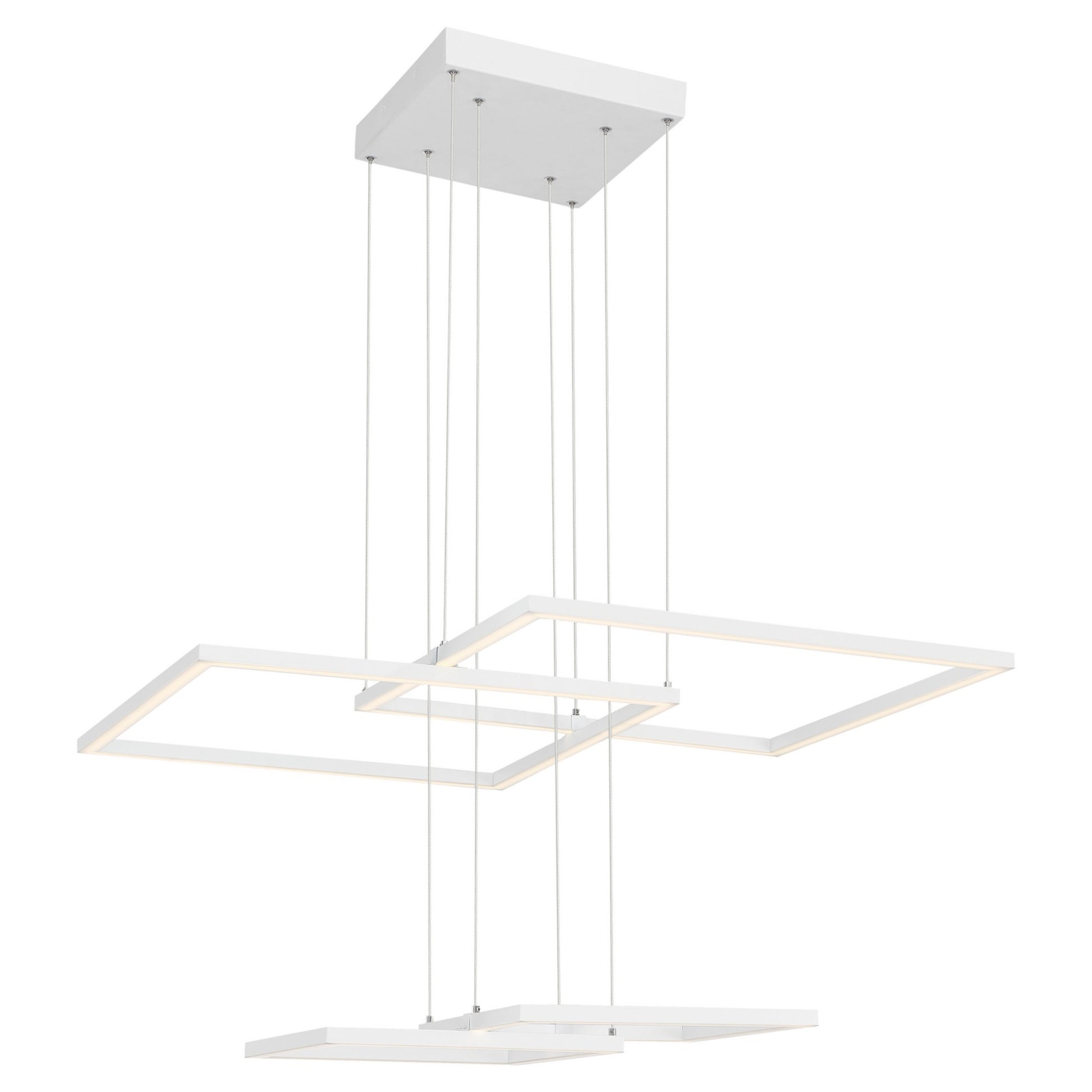 Squared 31" LED Pendant, White Finish - Bees Lighting