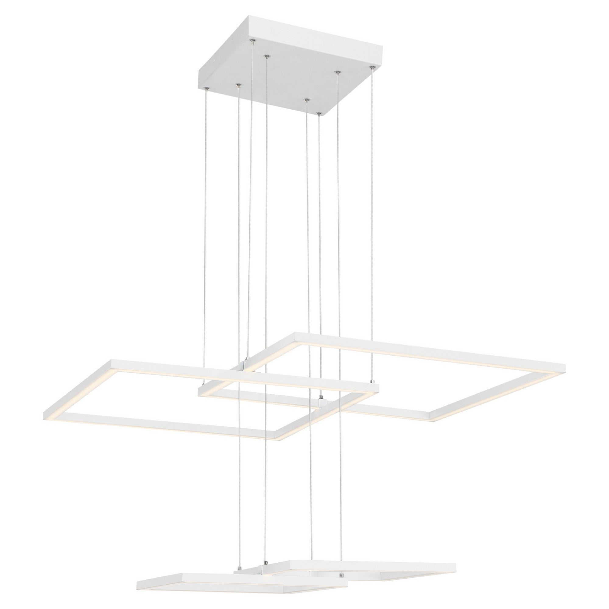 Squared 31" LED Pendant, White Finish - Bees Lighting