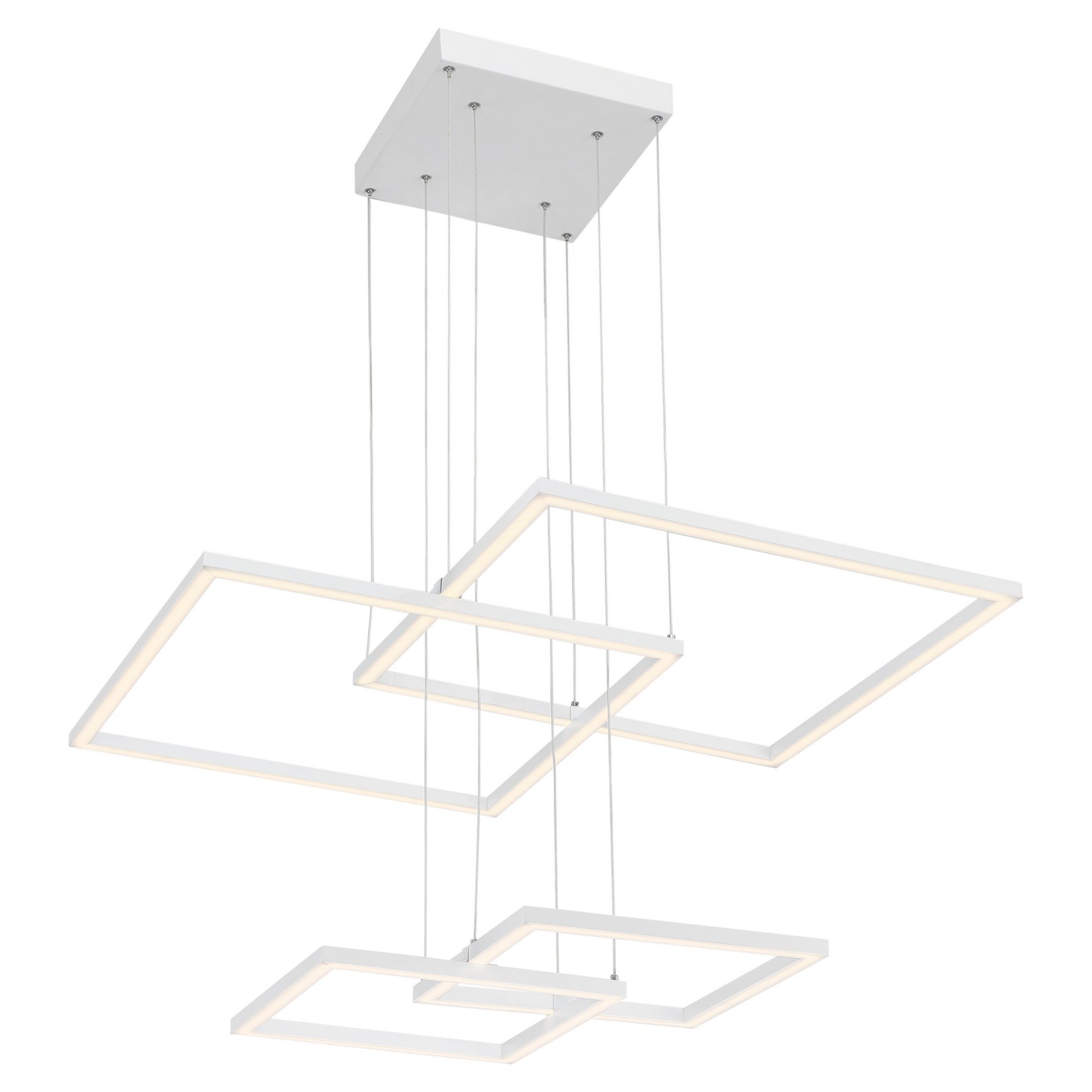 Squared 31" LED Pendant, White Finish - Bees Lighting