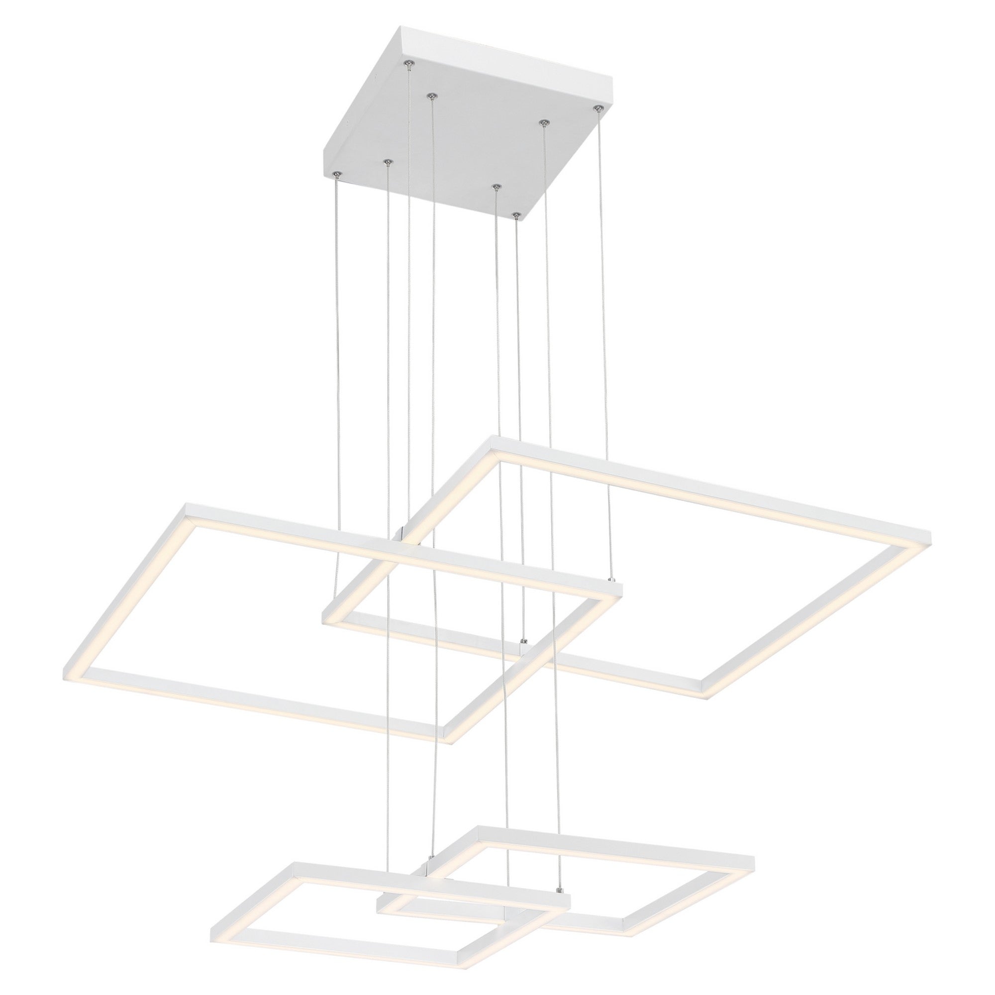 Squared 31" LED Pendant, White Finish - Bees Lighting