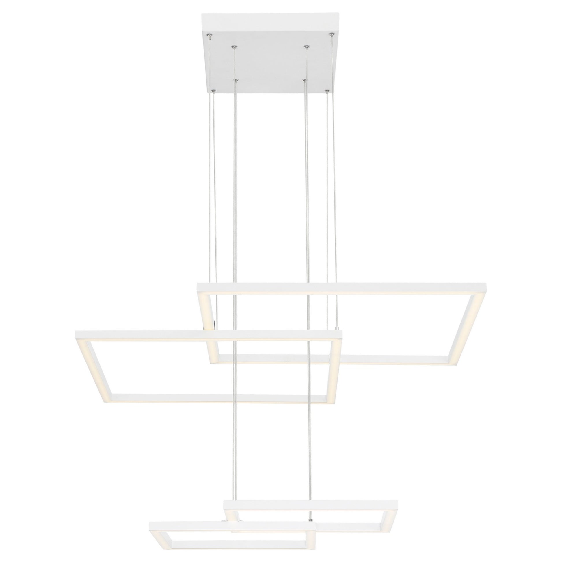 Squared 31" LED Pendant, White Finish - Bees Lighting