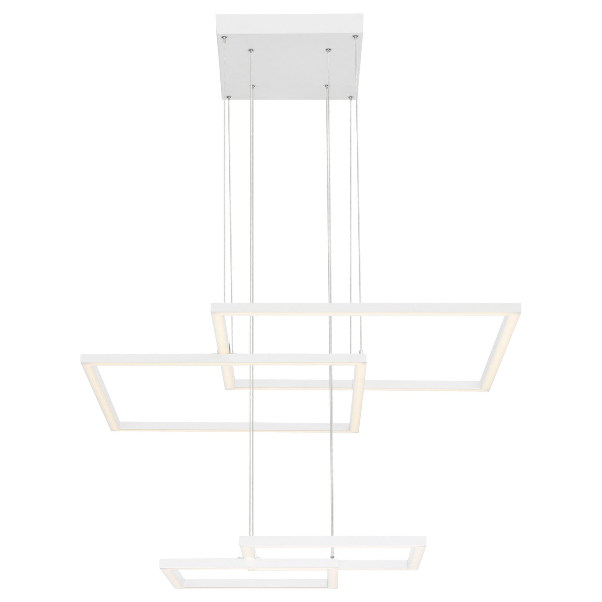 Squared 31" LED Pendant, White Finish - Bees Lighting