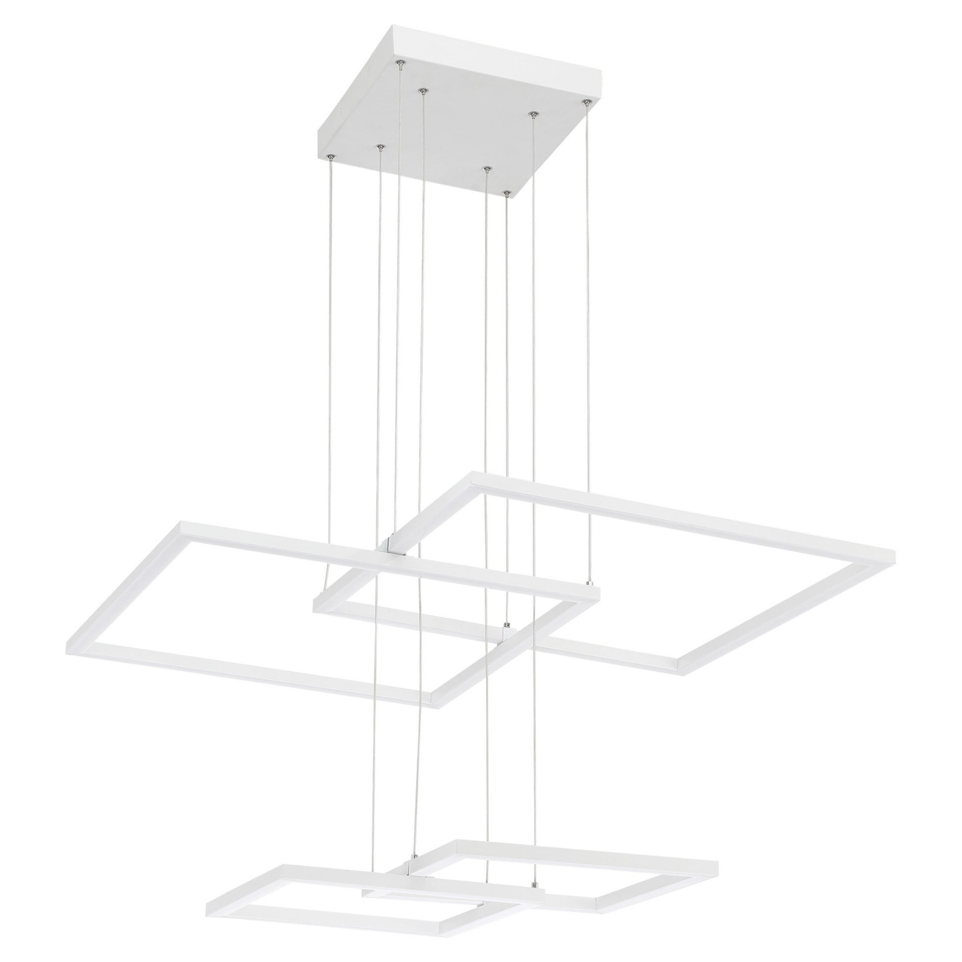 Squared 31" LED Pendant, White Finish - Bees Lighting