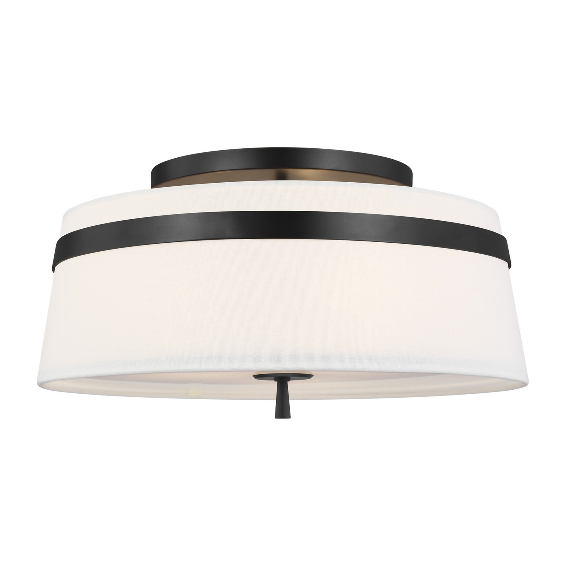 Cordtlandt 19" 3-Light Large Semi Flush Mount, Aged Iron Finish - Bees Lighting