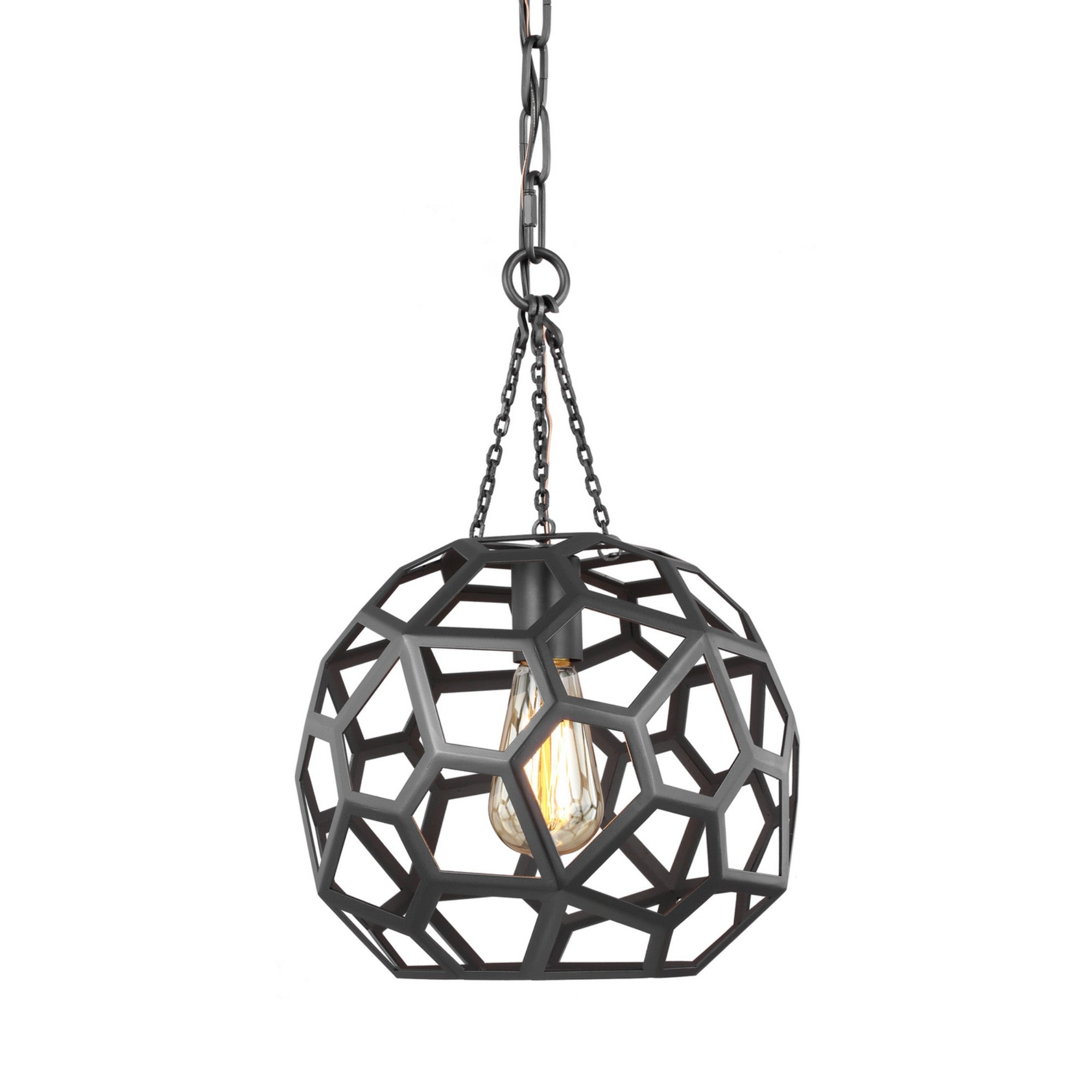 Feccetta 11" Small Pendant, Midnight Black Finish - Bees Lighting