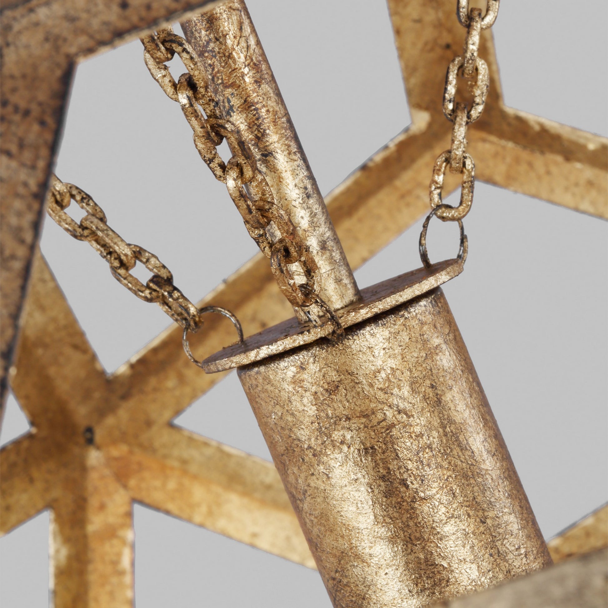 Feccetta 21" Large Pendant, Antique Gild Finish - Bees Lighting